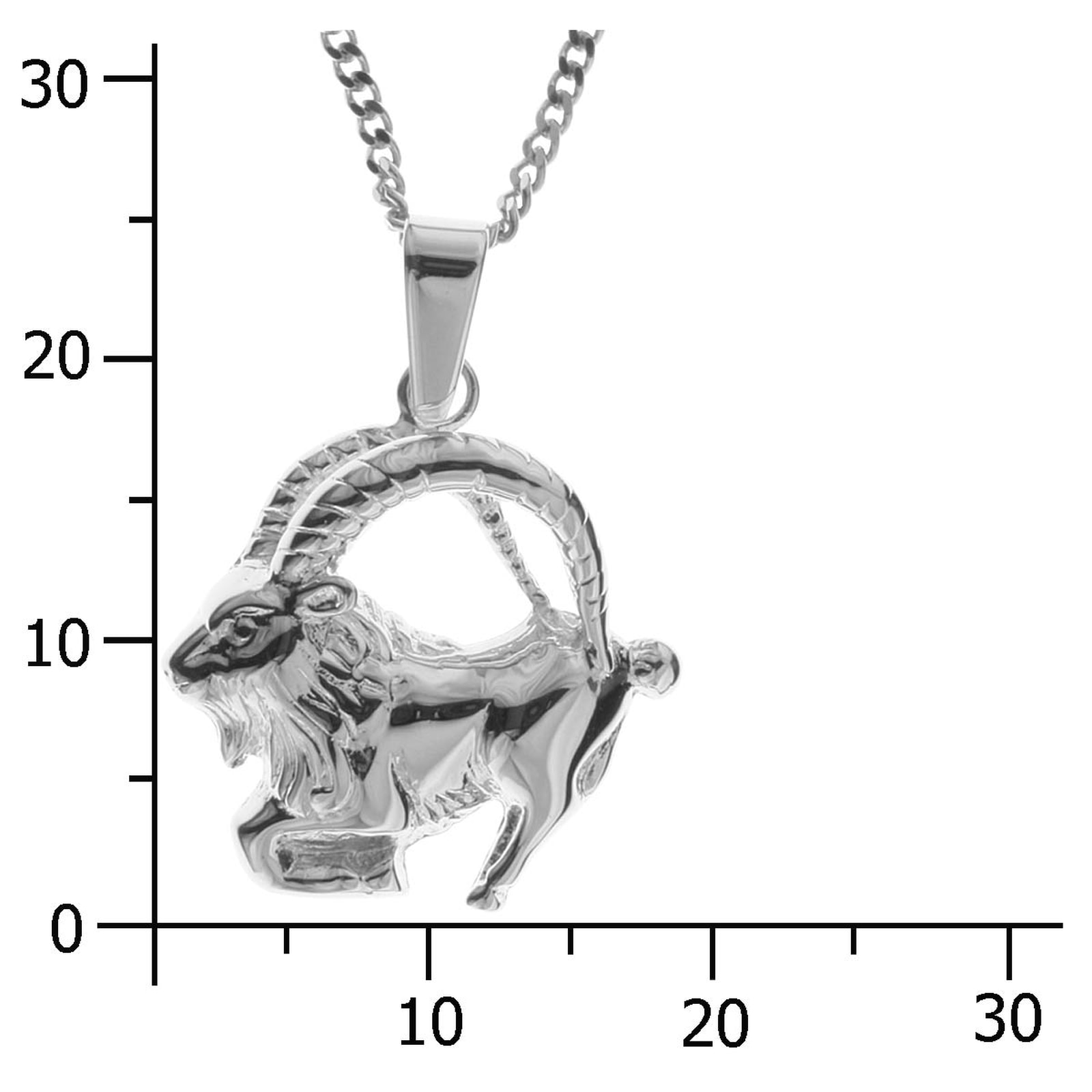 OSTSEE-SCHMUCK Kette mit Anhänger »- Tierkreiszeichen Steinbock - Silber 925/000 -,«