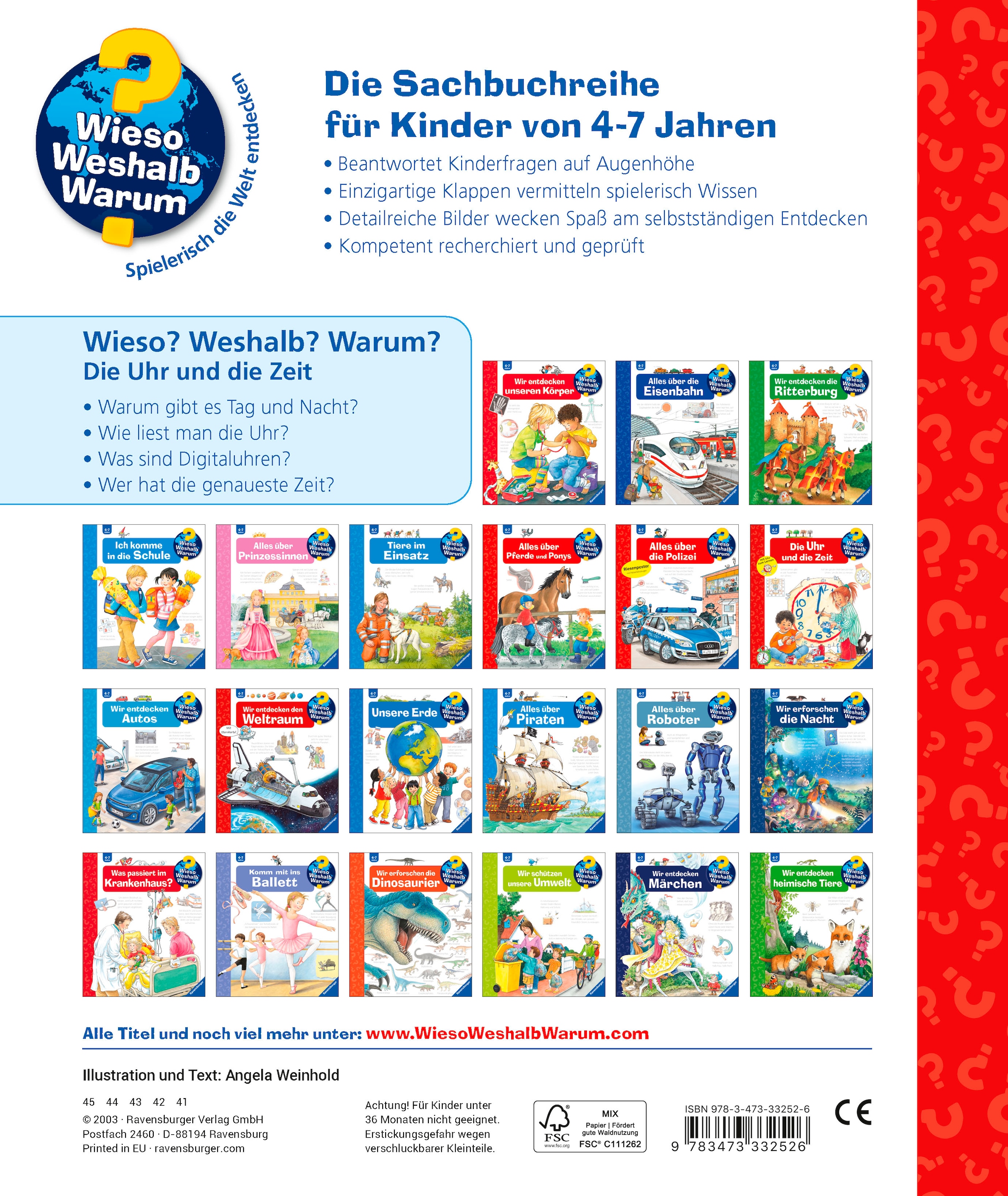 Ravensburger Buch »Wieso? Weshalb? Warum?, Band 25: Die Uhr und die Zeit«