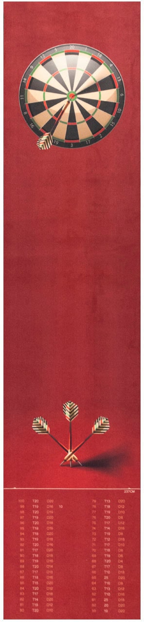 Primaflor-Ideen in Textil Läufer "Dartteppich BRISTOL, Made in Belgium" rechteckig 5 mm Höhe Dartmatte mit offiziellem Spielabstand 237 cm,