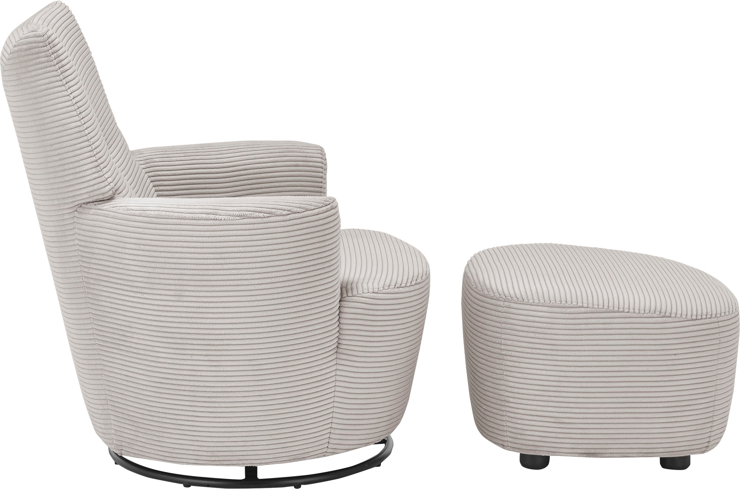 set one by Musterring Relaxsessel »SO 1450«, (Set), mit Dreh- und Wippfunktion, inklusive Hocker