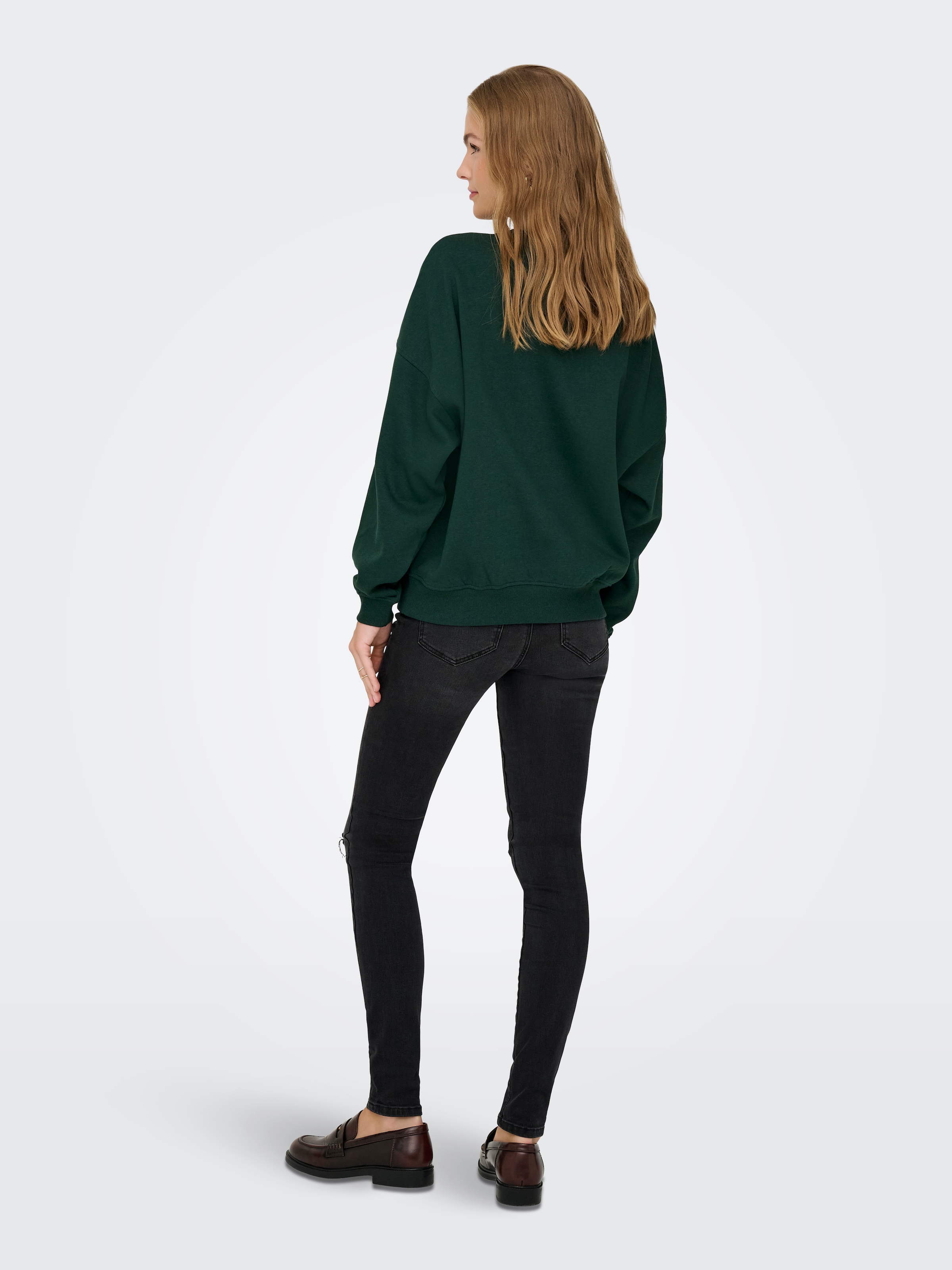 JDY Sweatshirt »JDYMESA L/S O-NECK EMB SWEAT JRS NOOS«