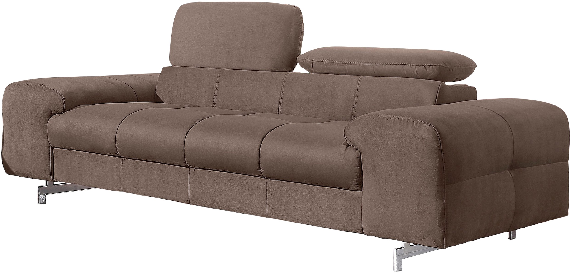 COTTA 2-Sitzer »Chef«, Big-Sofa mit Kopfteilverstellung, edle Metallkufen