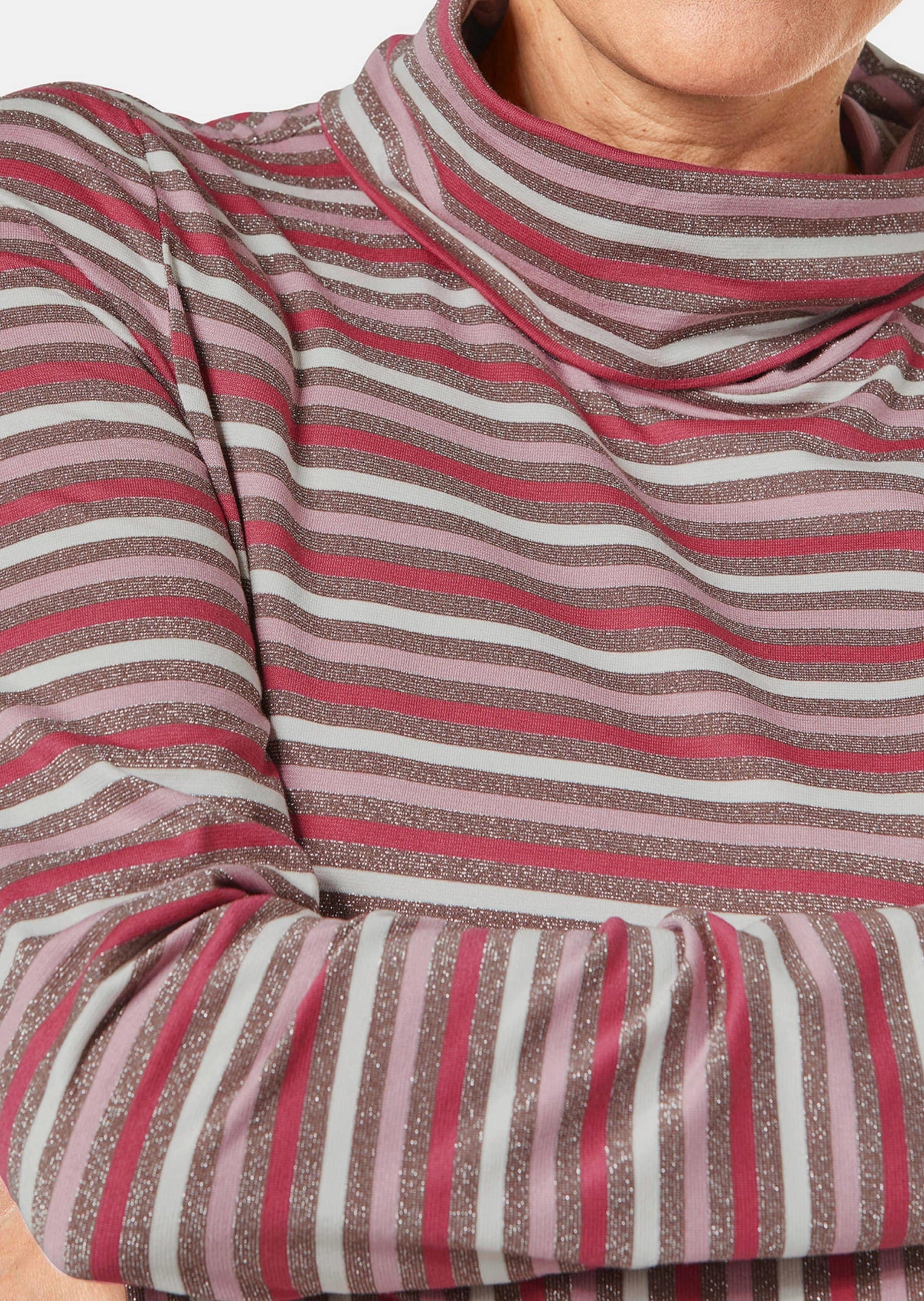 GOLDNER Longpullover »Rollkragenshirt Kratzfreies Ringelshirt mit soften Glanzgarnen«