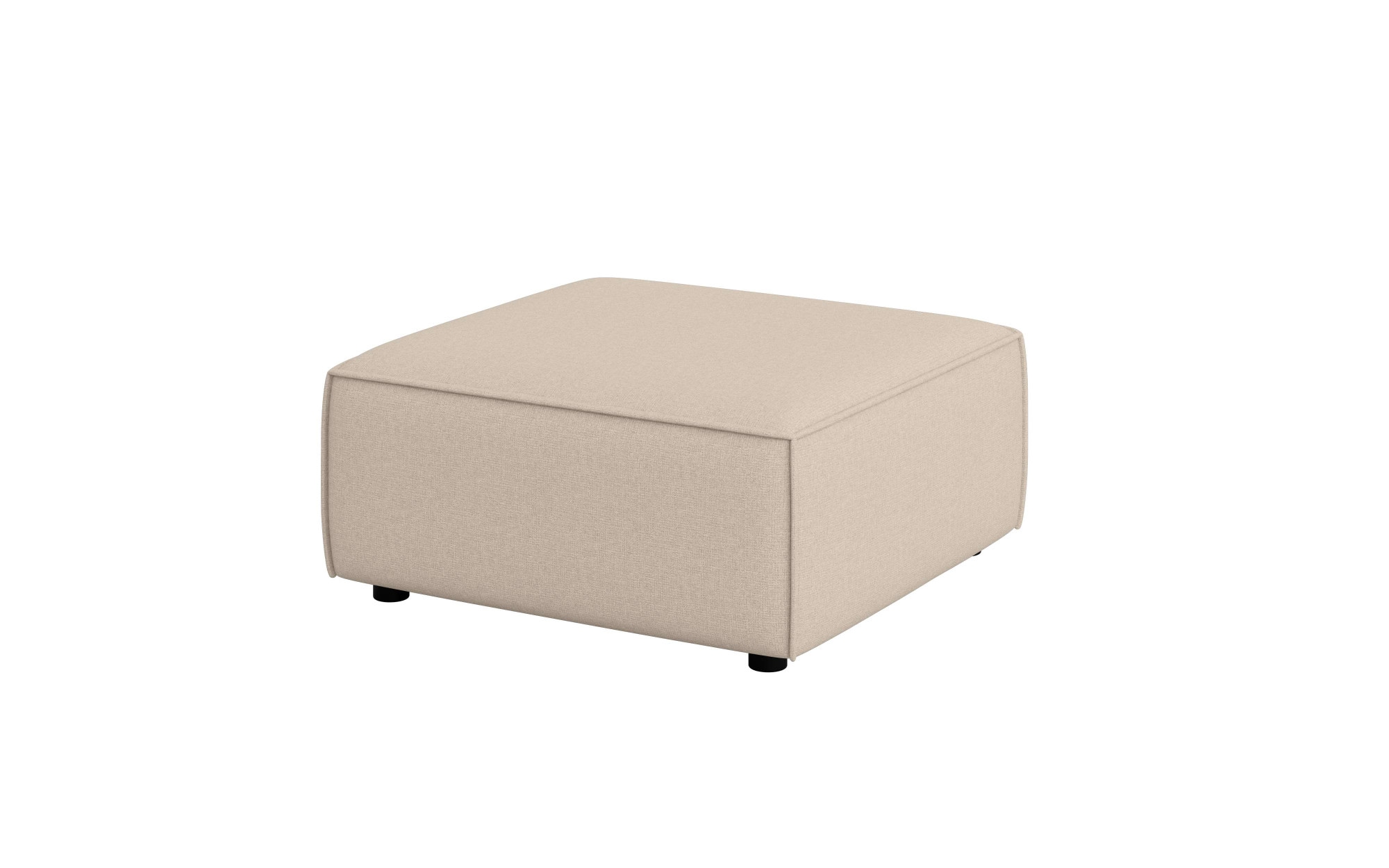 OTTO home Polsterhocker »Polsterhocker Cavan, Maße B/T/H: 90/90/42 cm« passend zur Serie, mit Wellenunterfederung, auch in Bouclé