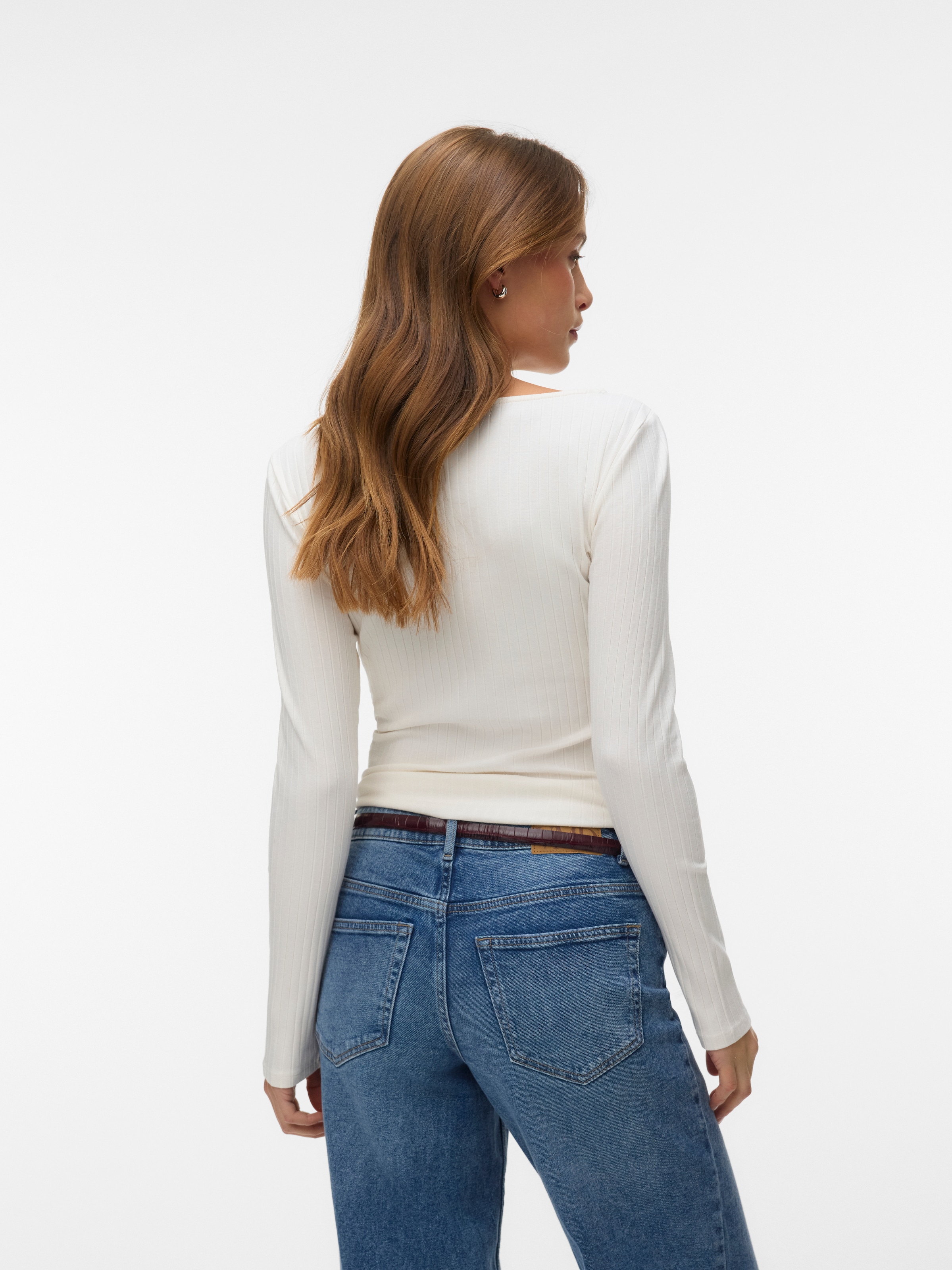 Vero Moda Langarmshirt »VMRUBY LS TOP JRS NOOS« Baumwollmischung