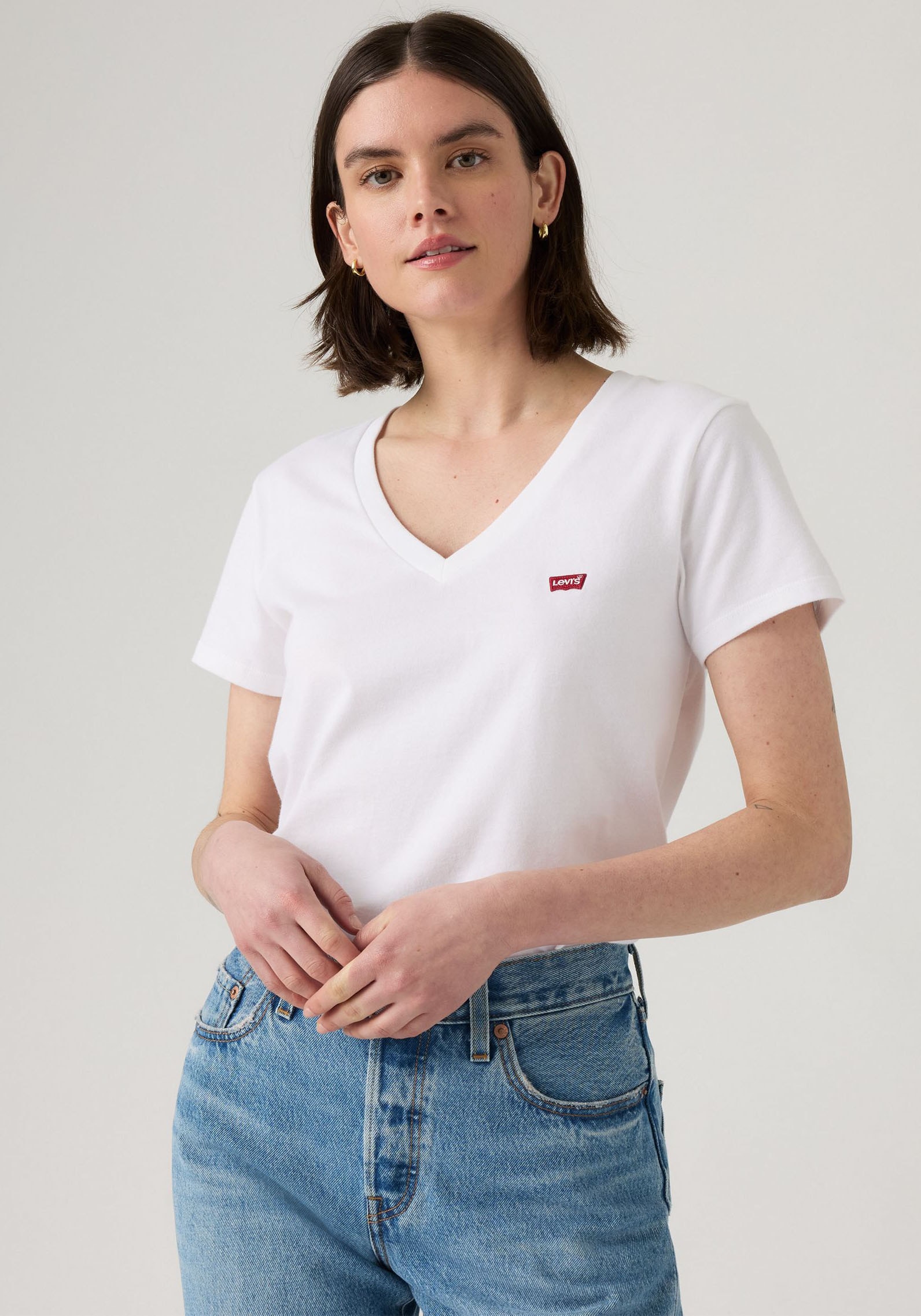 Levi's® T-Shirt »VNECK TEE 2 PACK«, (Packung, 2 tlg.)