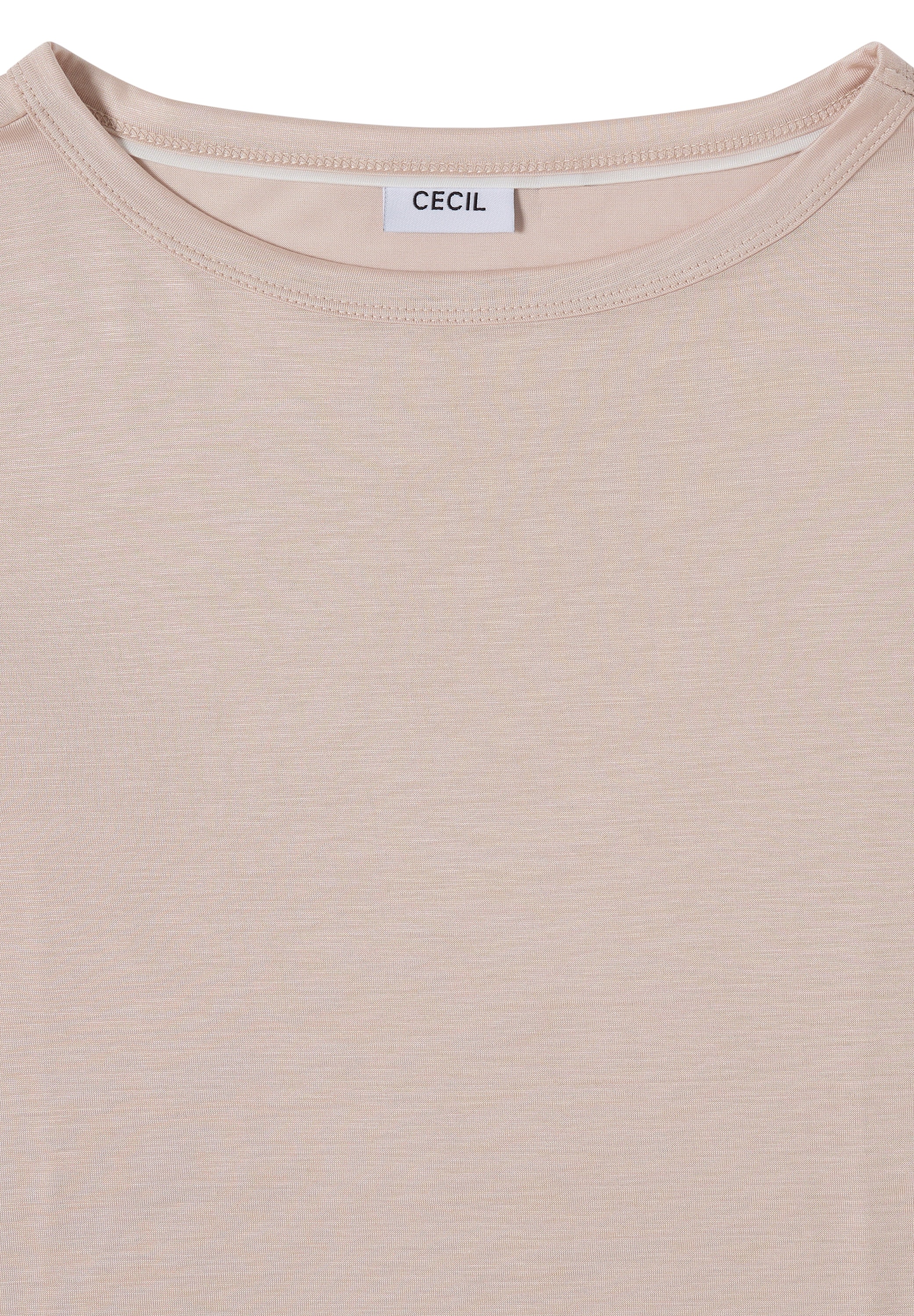 Cecil Langarmshirt Slub-Yarn, Lyocell-Qualität