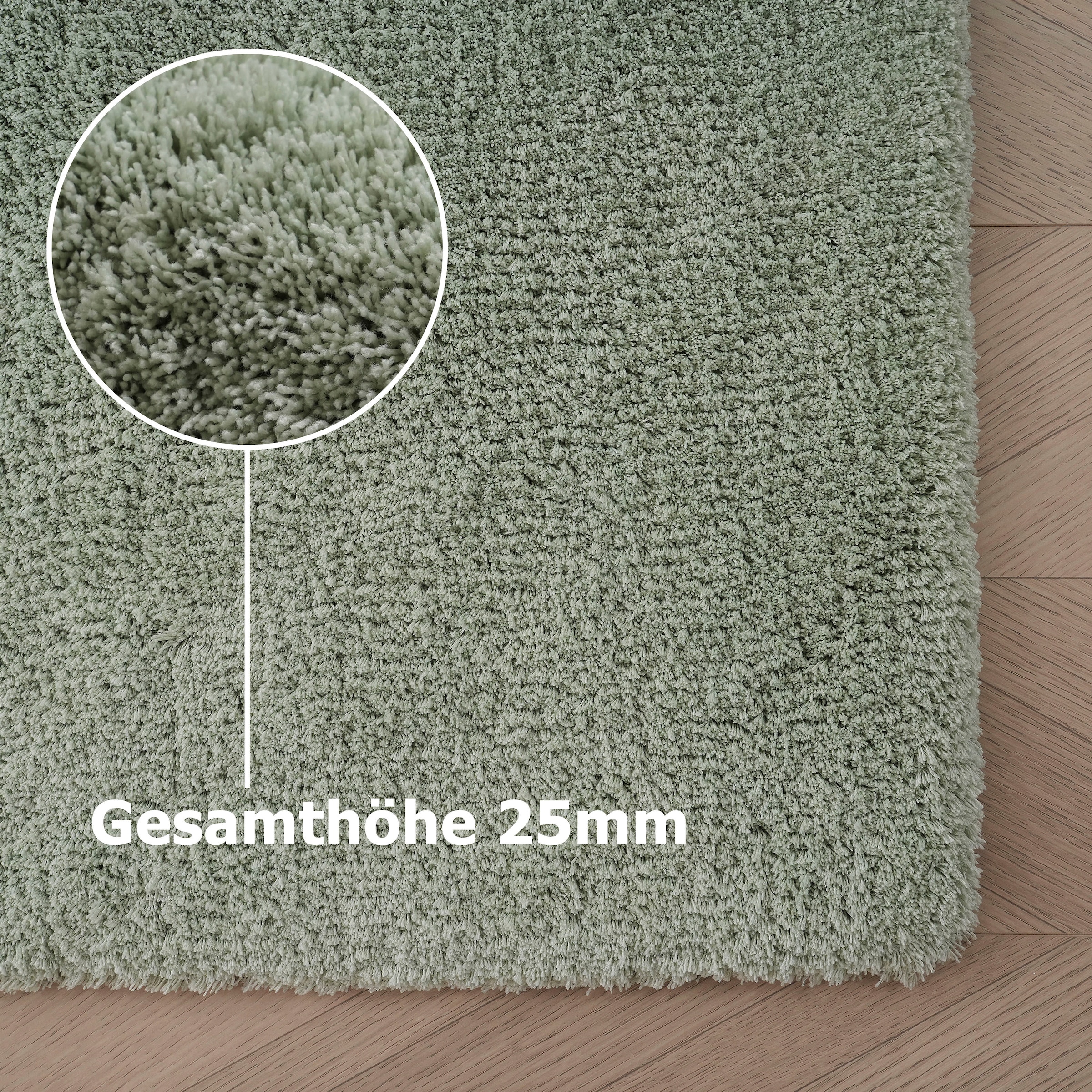 my home Hochflor-Läufer »Microfaser Teppich Magong, besonders weich, sehr feiner Flor«, rechteckig, 25 mm Höhe, uni Teppiche, Wohnzimmer, Schlafzimmer, Kinderzimmer, Flur, Brücke