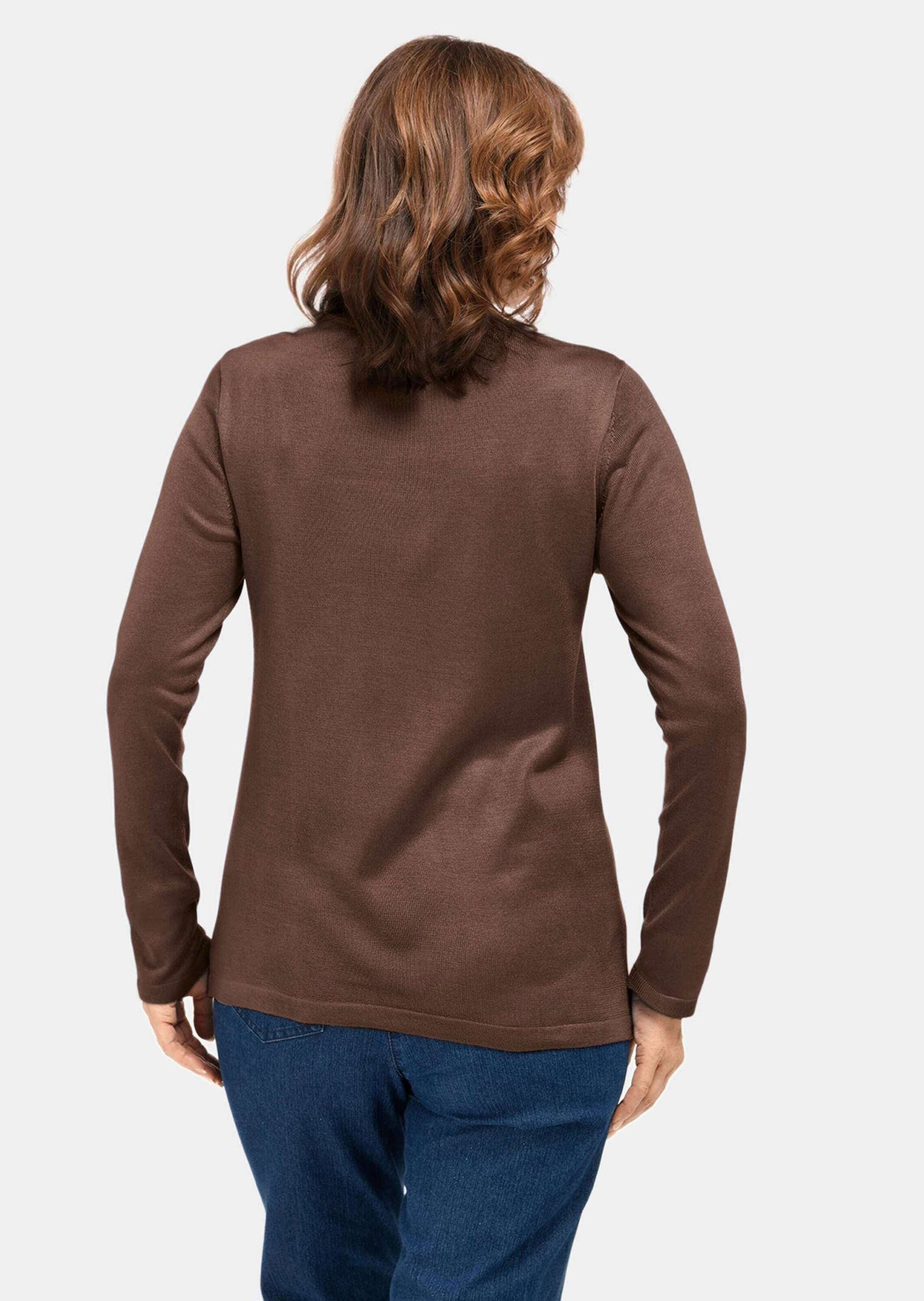 GOLDNER Strickpullover »Kurzgröße Unkomplizierter Stehbundpullover«