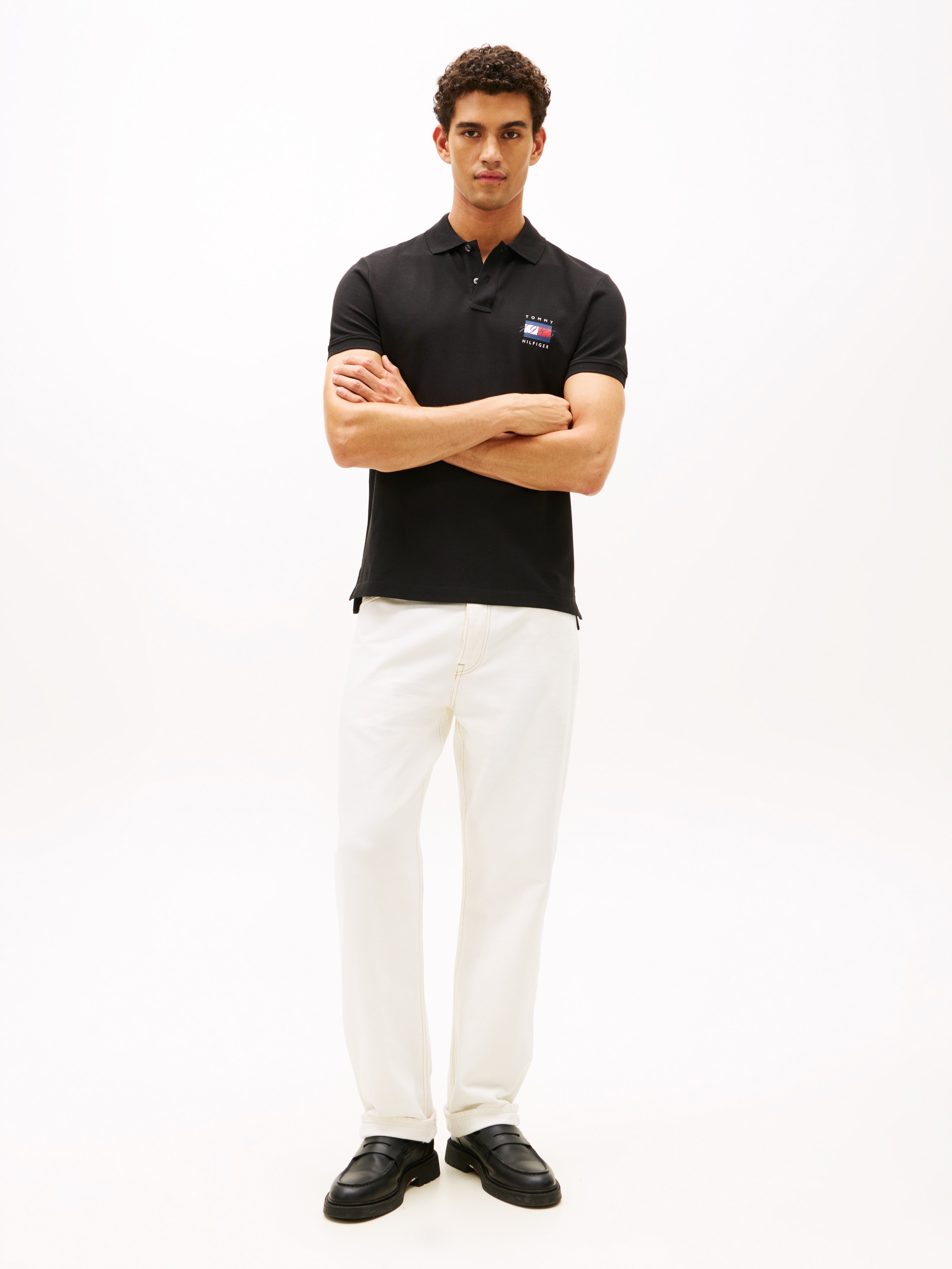 Tommy Hilfiger Poloshirt »FLAG GRAPHIC PIQUE« regular fit, Polokragen, Print