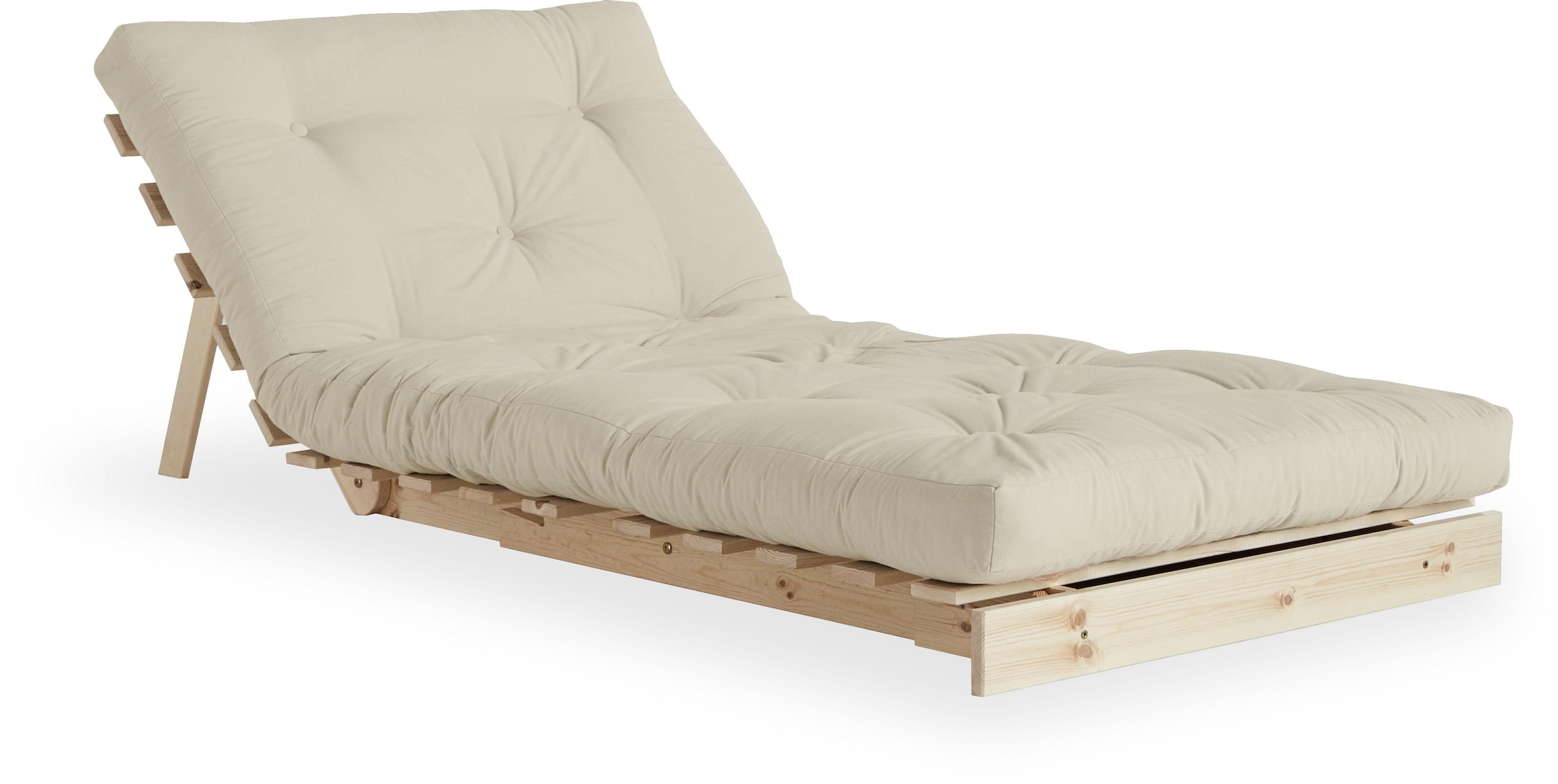 Karup Design Daybett »Daybett Roots Schlafsofa – Gästebett & Sofa aus FSC®-Kiefer«, Inkl. Futonmatratze, in mehreren Größen & Farben erhältlich