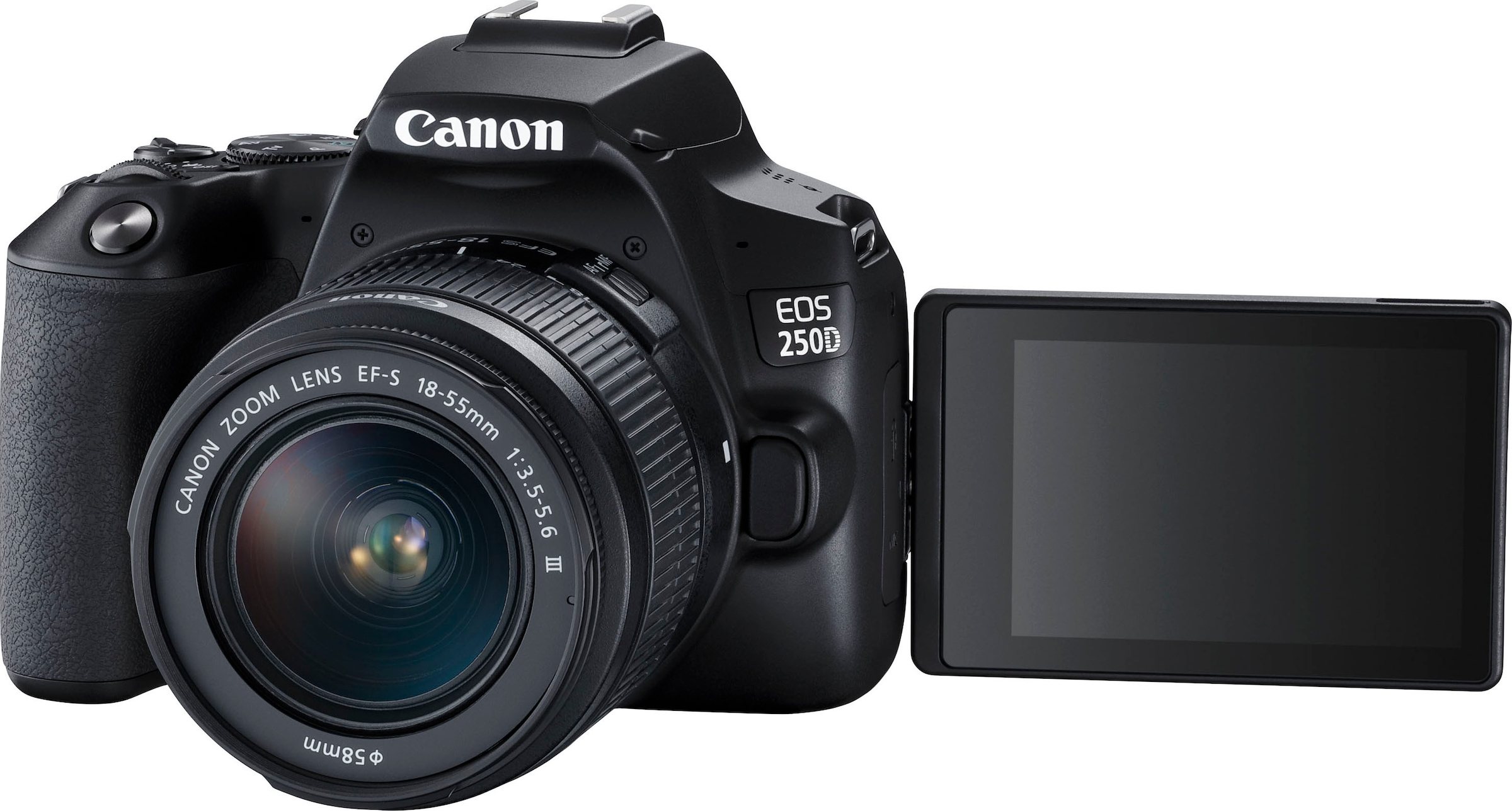 Canon Spiegelreflexkamera »250D + EF-S 18-55mm f/3.5-5.6 III + SB130 Kit«,  EF-S 18-55mm f/3.5-5.6 III, 24,1 MP, Bluetooth-WLAN jetzt bestellen bei OTTO