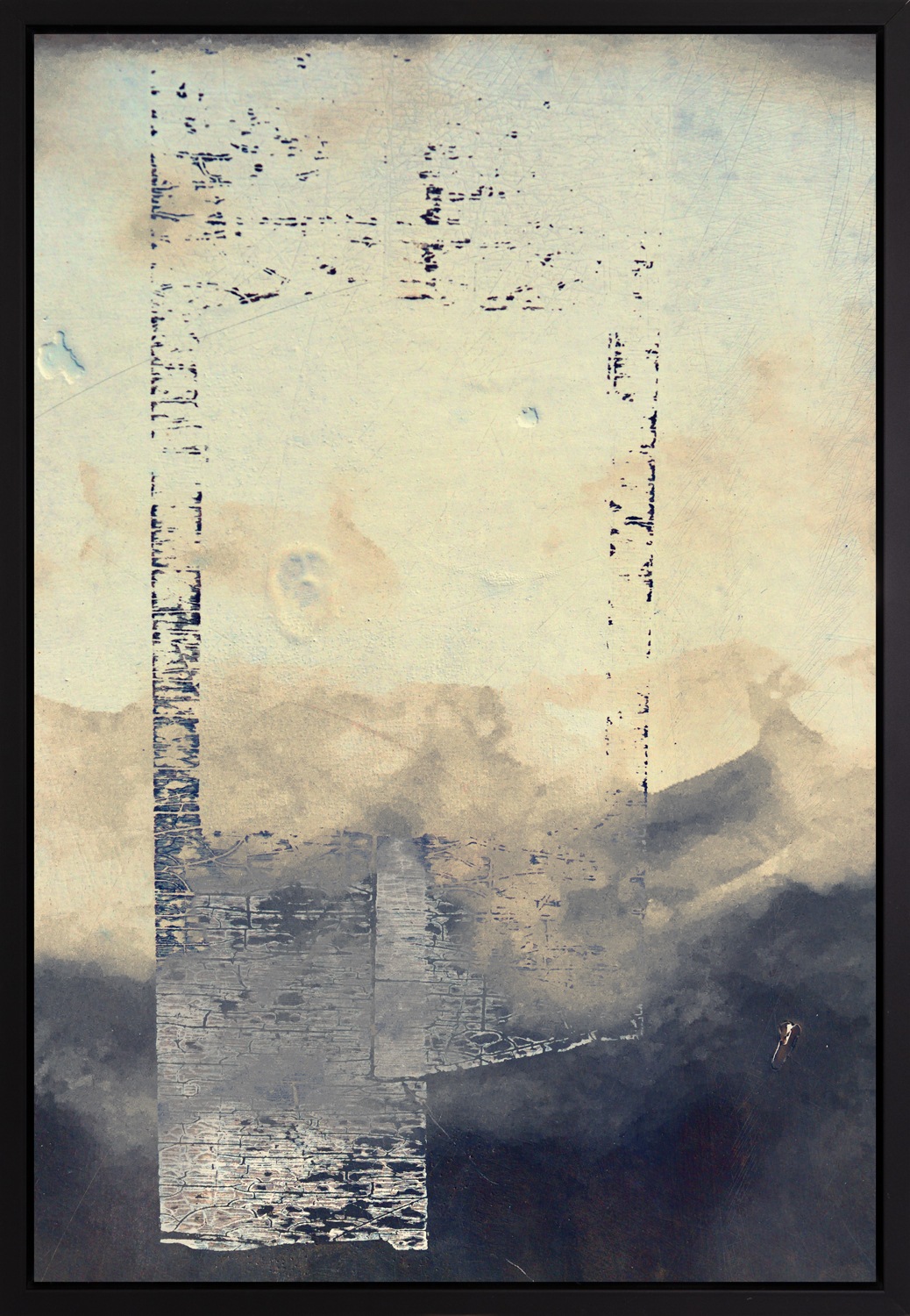 queence Leinwandbild »Abstrakt Beige«, Abstrakt-Kunst, mit einem Schattenfugenrahmen veredelt