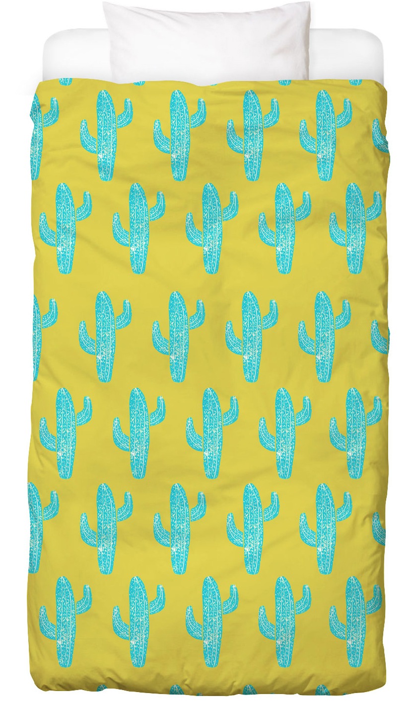 Juniqe Bettwäsche »Cacti Desert Blue«, In vielen weiteren Designs erhältlich