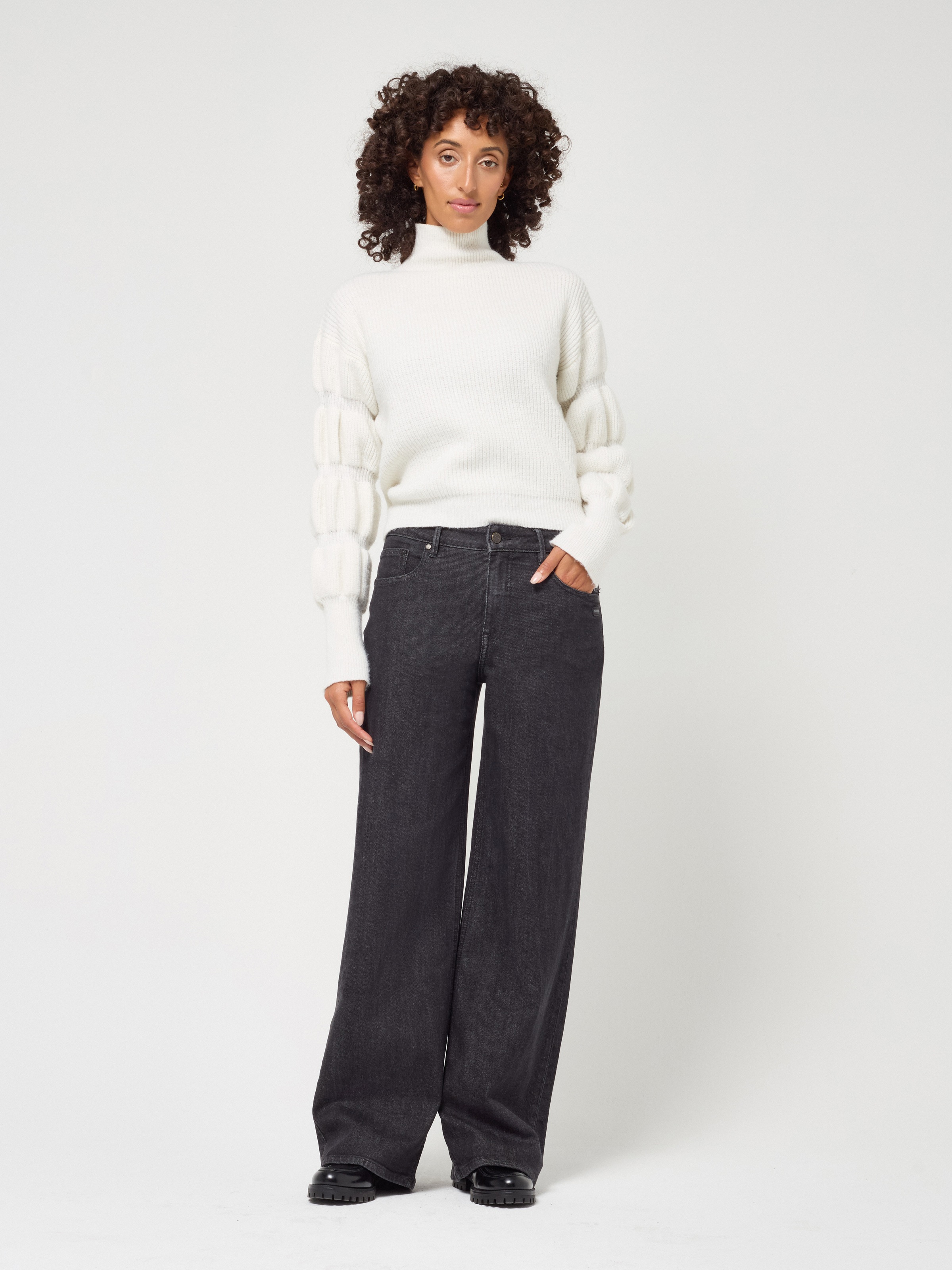 GANG Straight-Jeans »94CARLOTTA LONG« Wide Leg im 5-Pocket-Stil