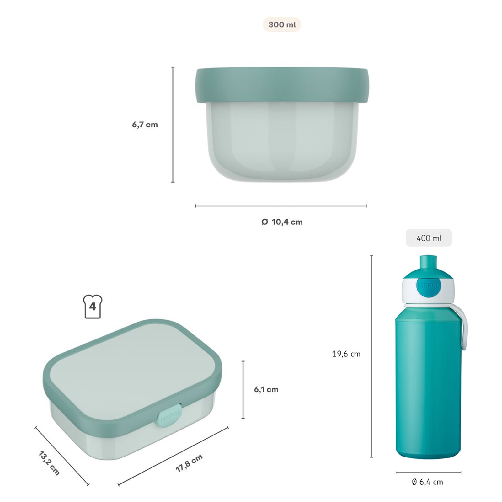 Mepal Lunchbox »Lunchset Campus 3er Set«