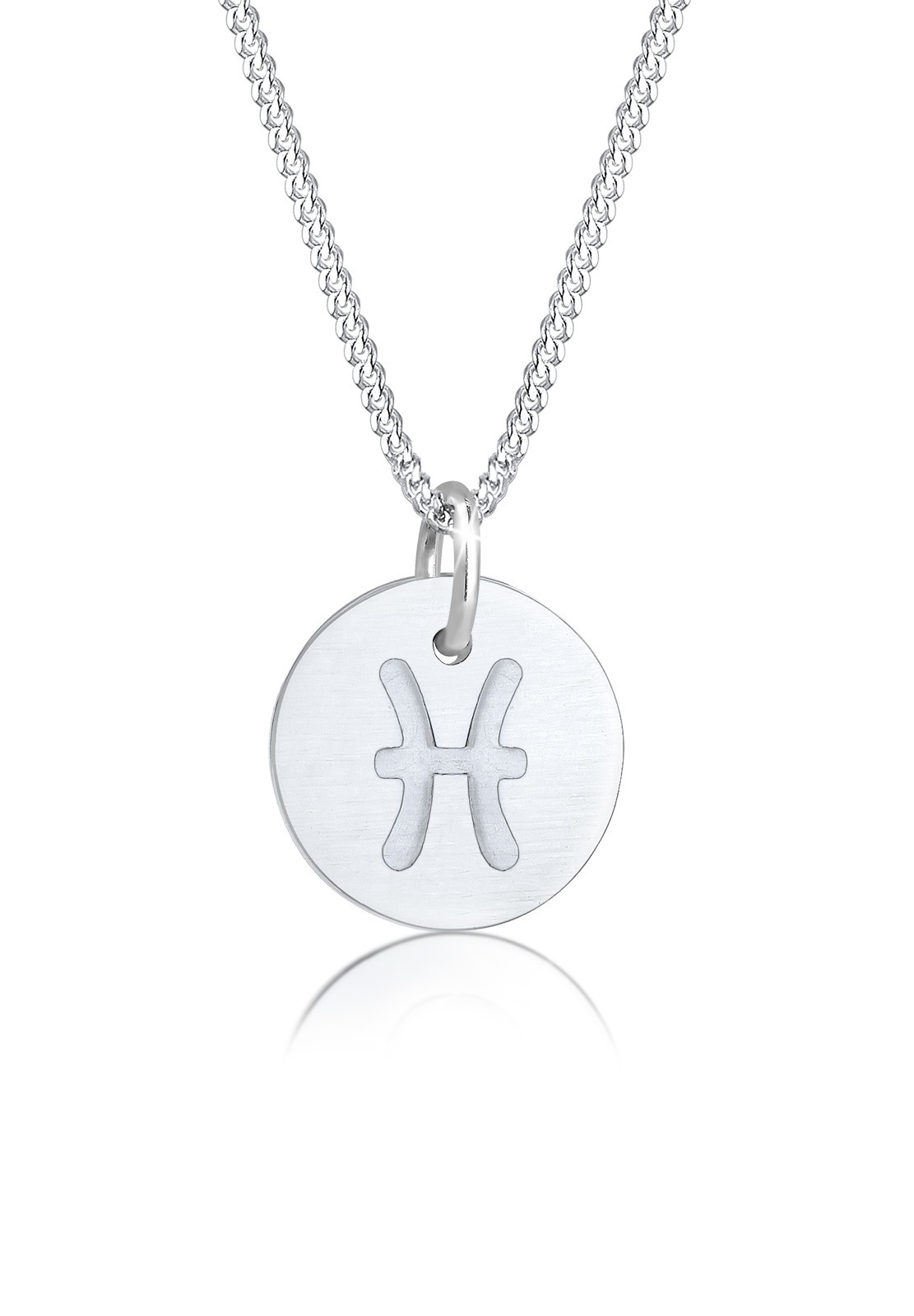 Elli Collierkettchen »Sternzeichen Fische Astro Symbol Matt 925 Silber«