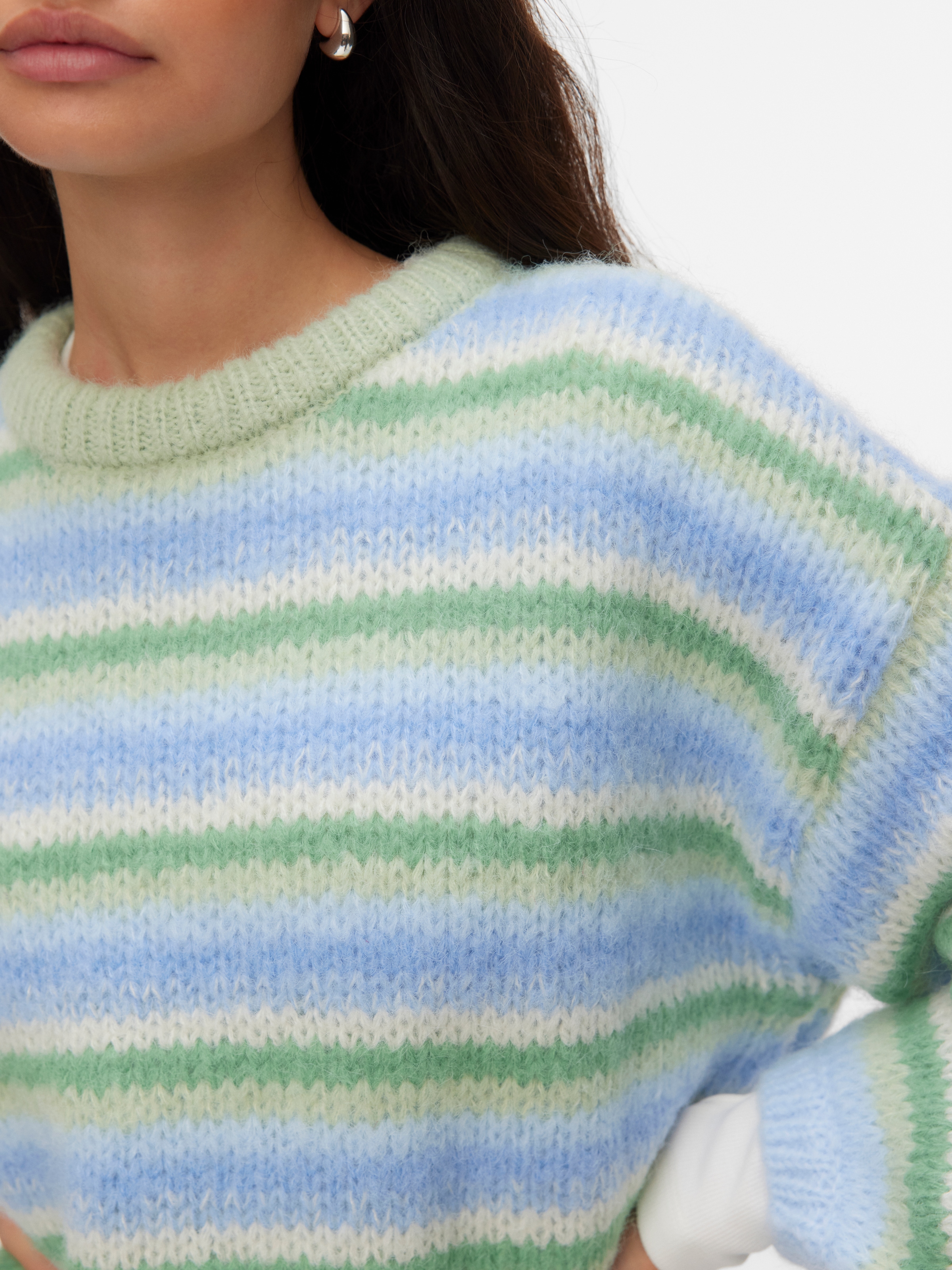 Vero Moda Strickpullover »VMMAYBE STRIPE LS O-NECK PULLOVER NOOS« Kunstfaser, loose fit