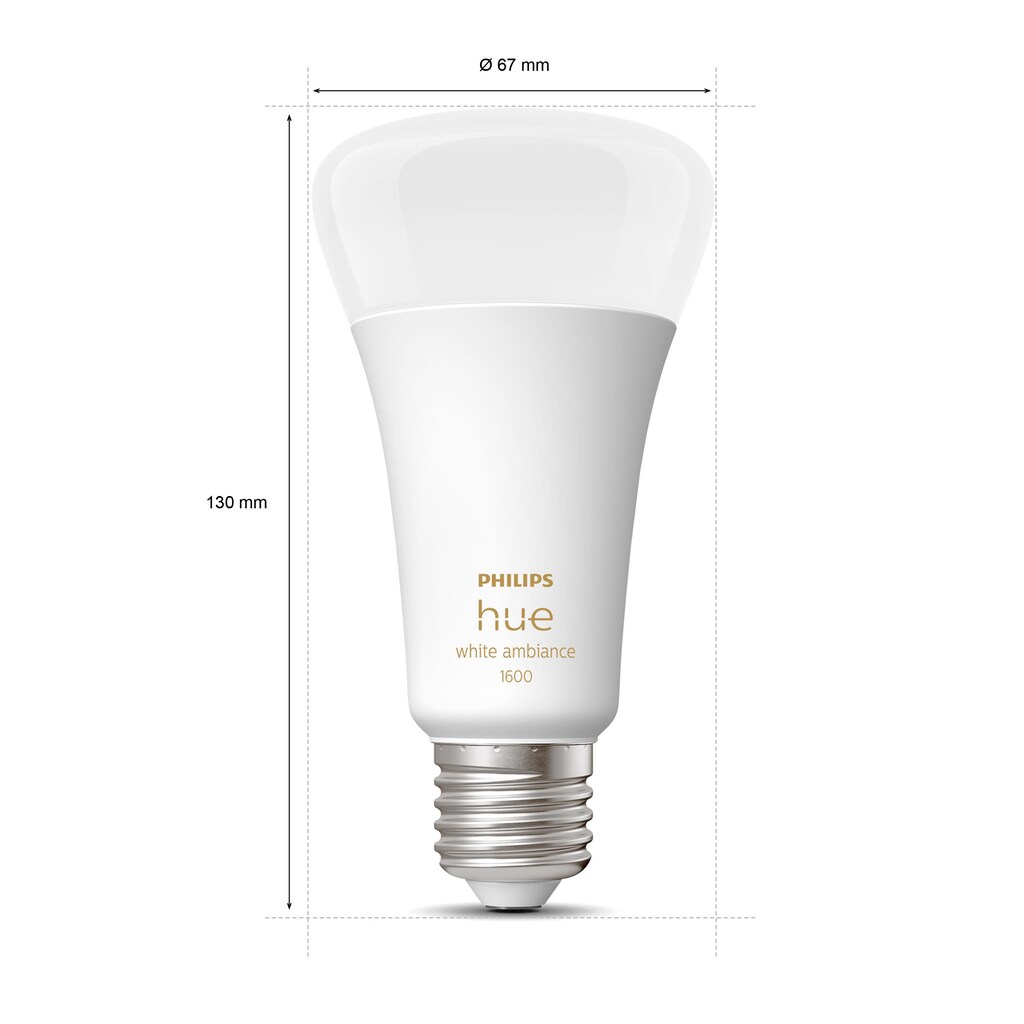 Philips Hue Smarte LED-Leuchte »White Ambiance E27 Einzelpack 1600«