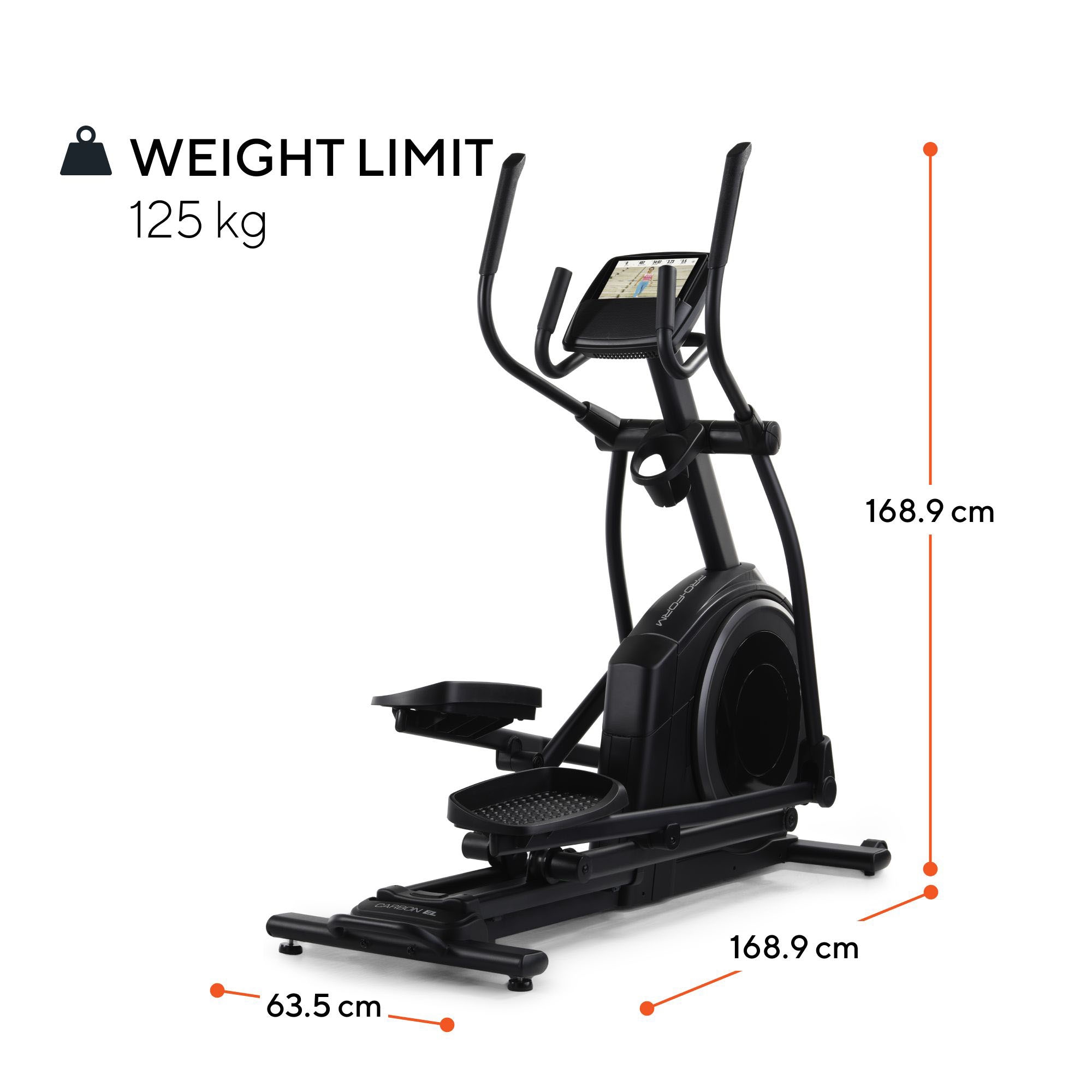 Pro Form Ellipsentrainer »ProForm Carbon EL«, (Ellipsentrainer für schonendes Training mit 5" Display), Ellipsentrainer für schonendes Training mit 5" Display