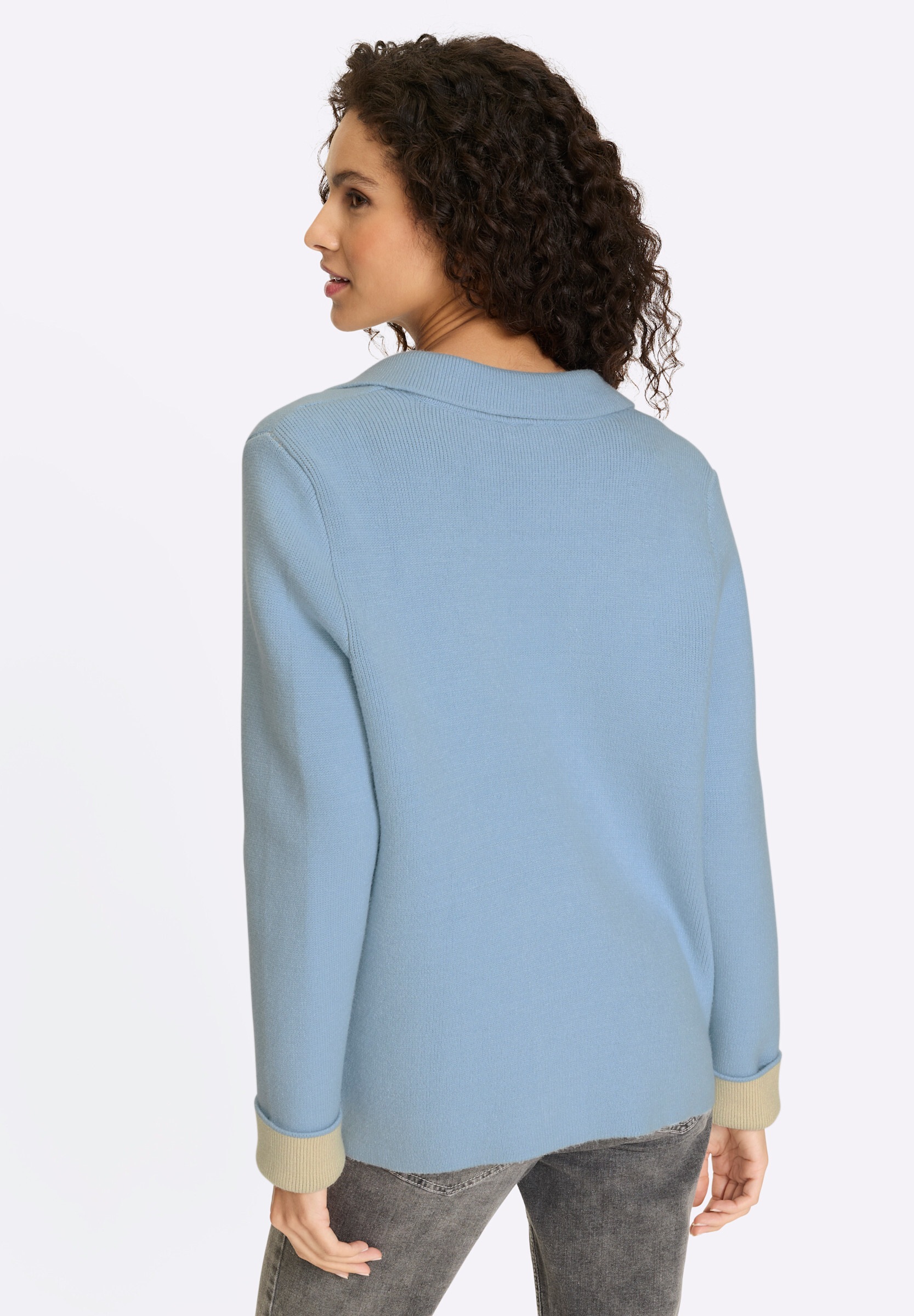 heine Strickjacke »Strickblazer Cardigan in Two-tone-Optik«