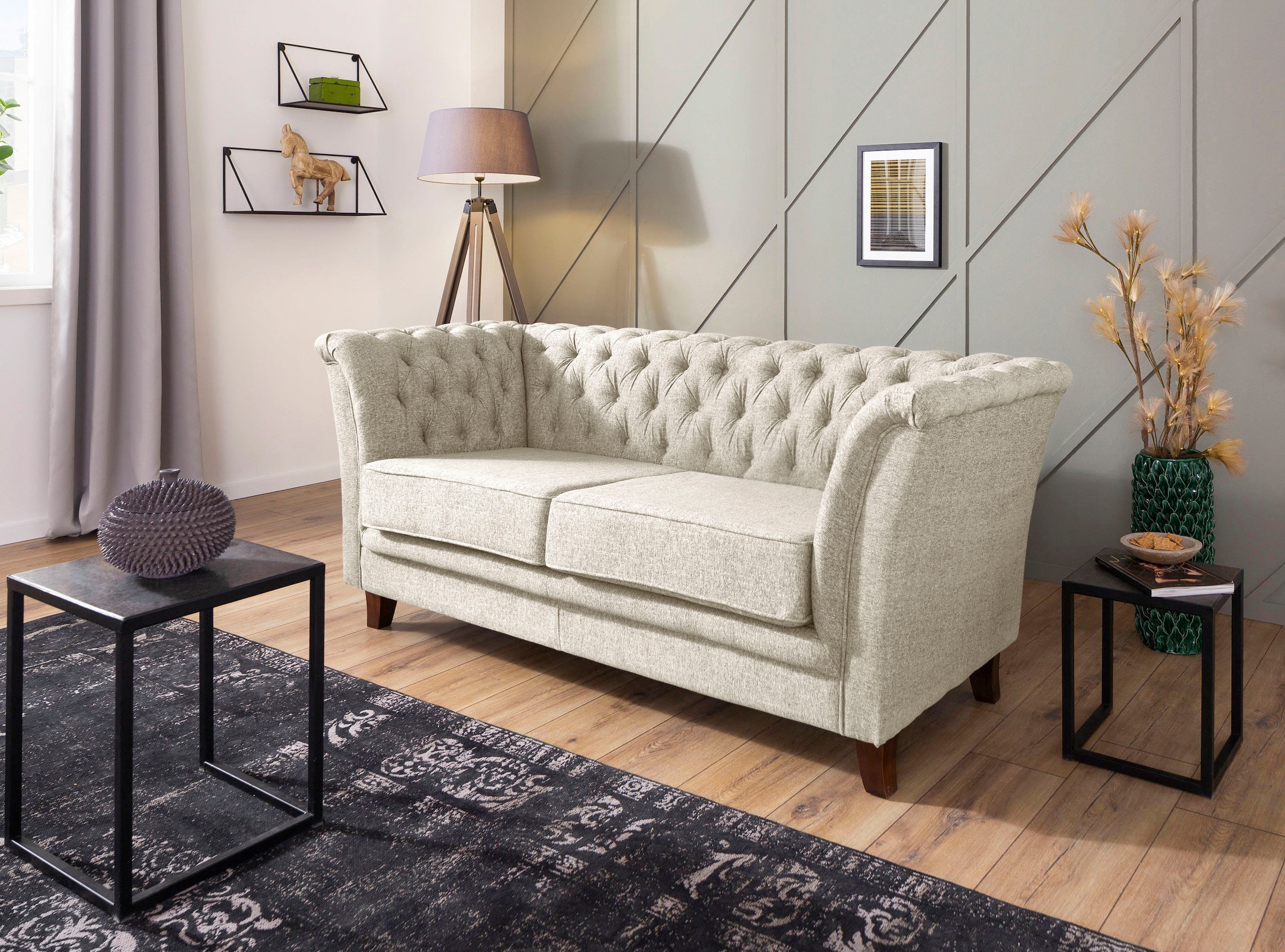 Home affaire Chesterfield-Sofa »Dover«, aufwändige Knopfheftung in Chesterfield-Optik