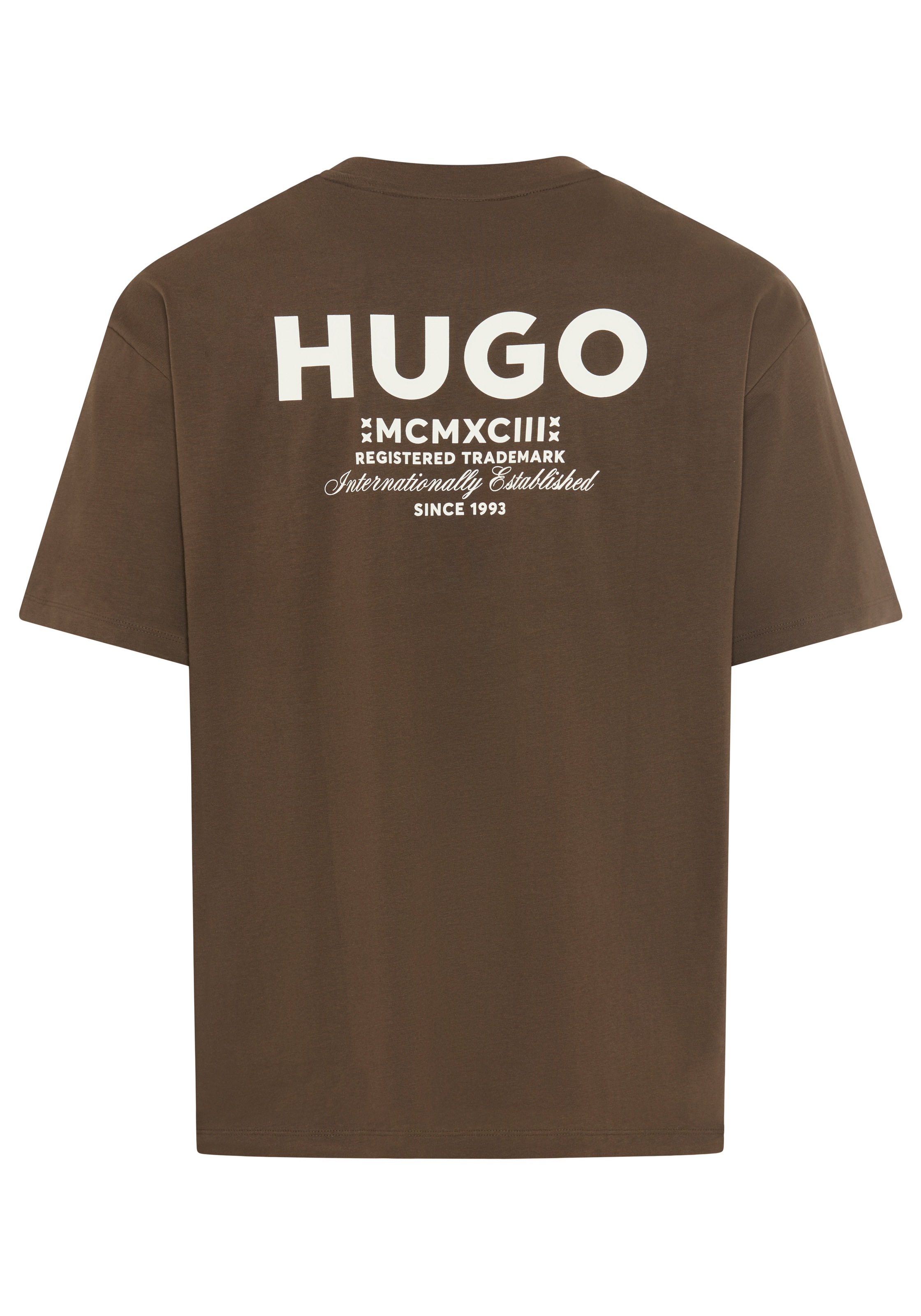 HUGO Blue T-Shirt »Nalono« mit Logodruck, Oversized Look mit Backprint