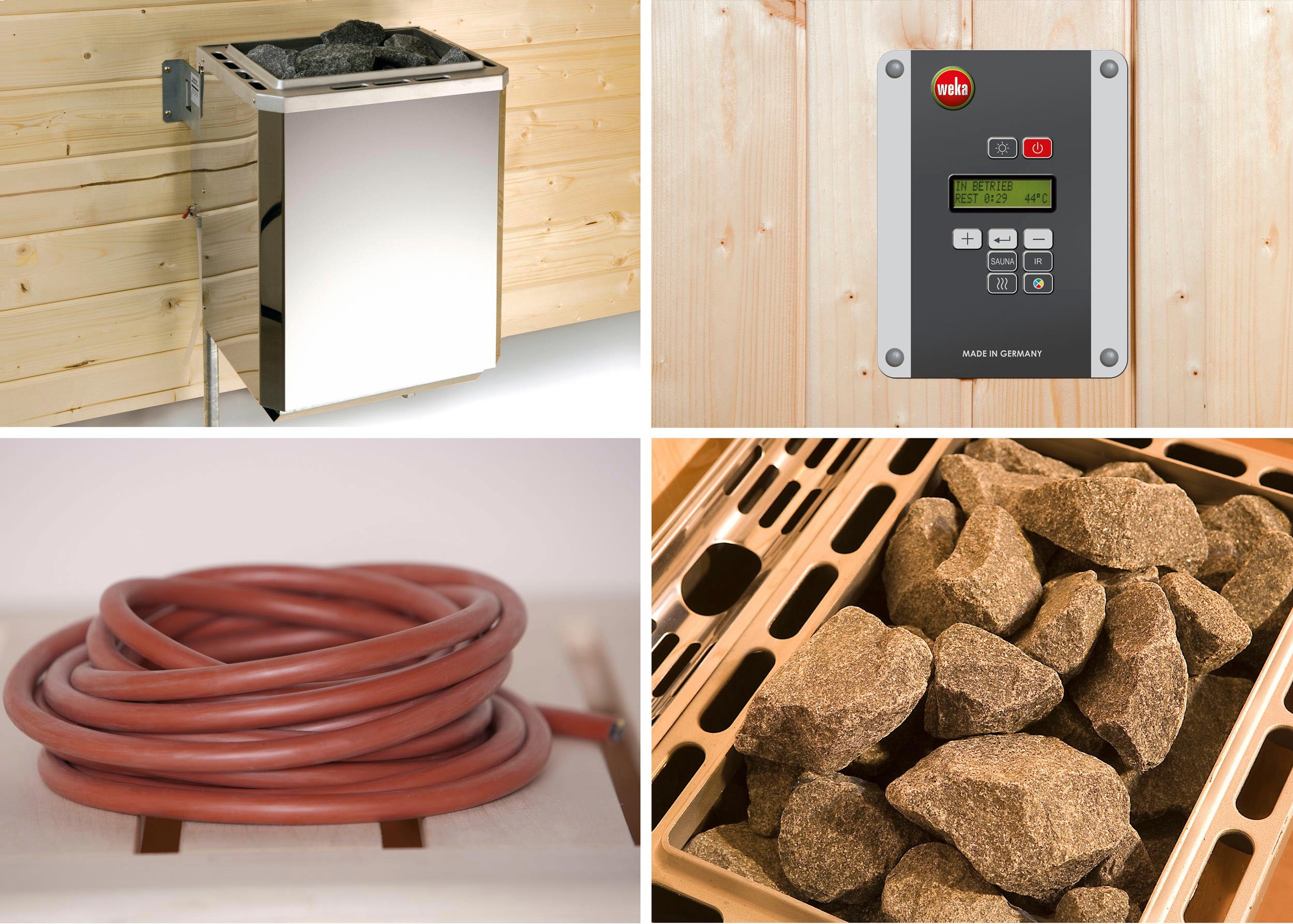 weka Sauna »Bergen«, 7,5 kW-Ofen mit digitaler Steuerung
