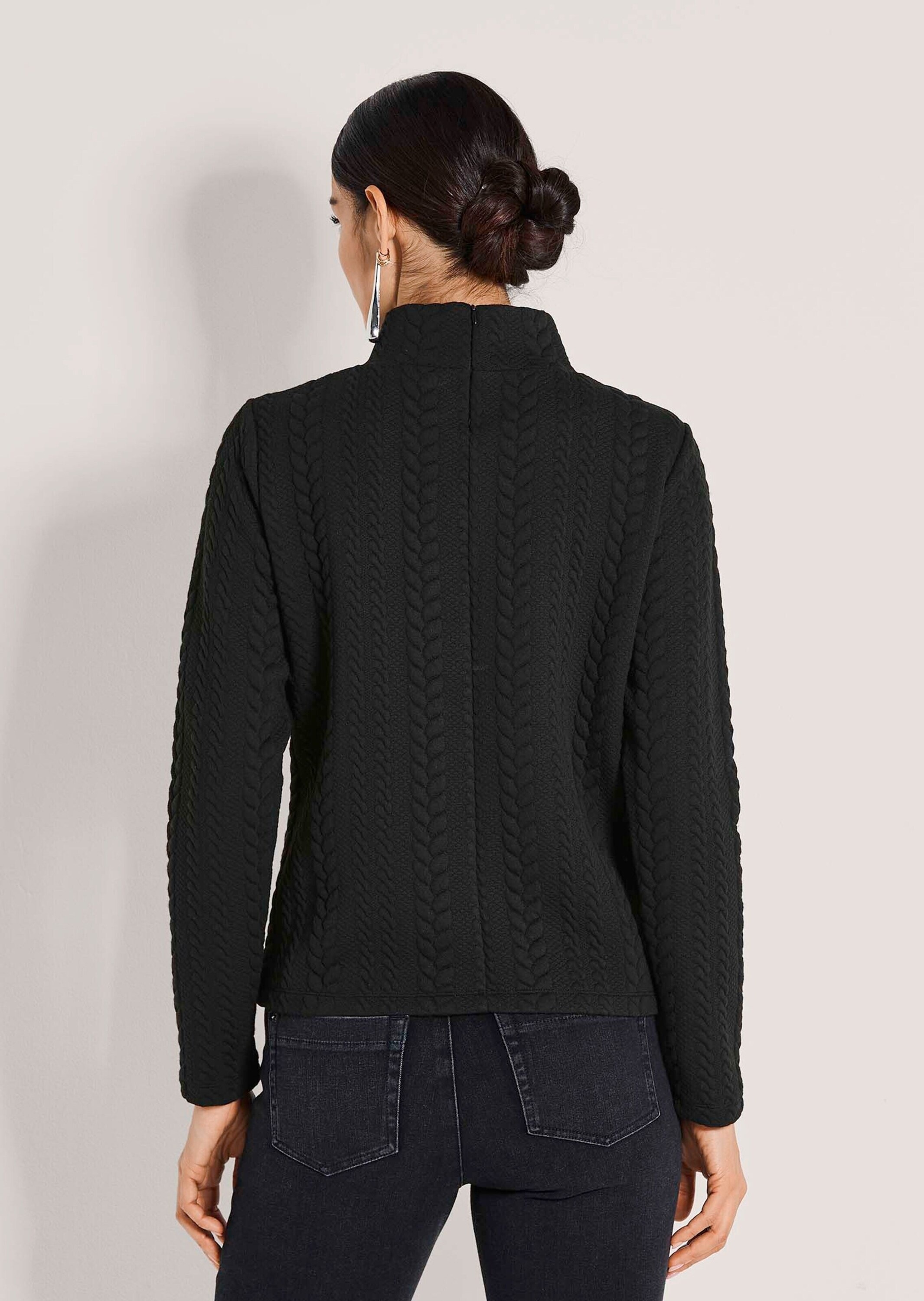 MADELEINE Langarmshirt »Sweatshirt Sweatshirt mit Zopfstruktur«