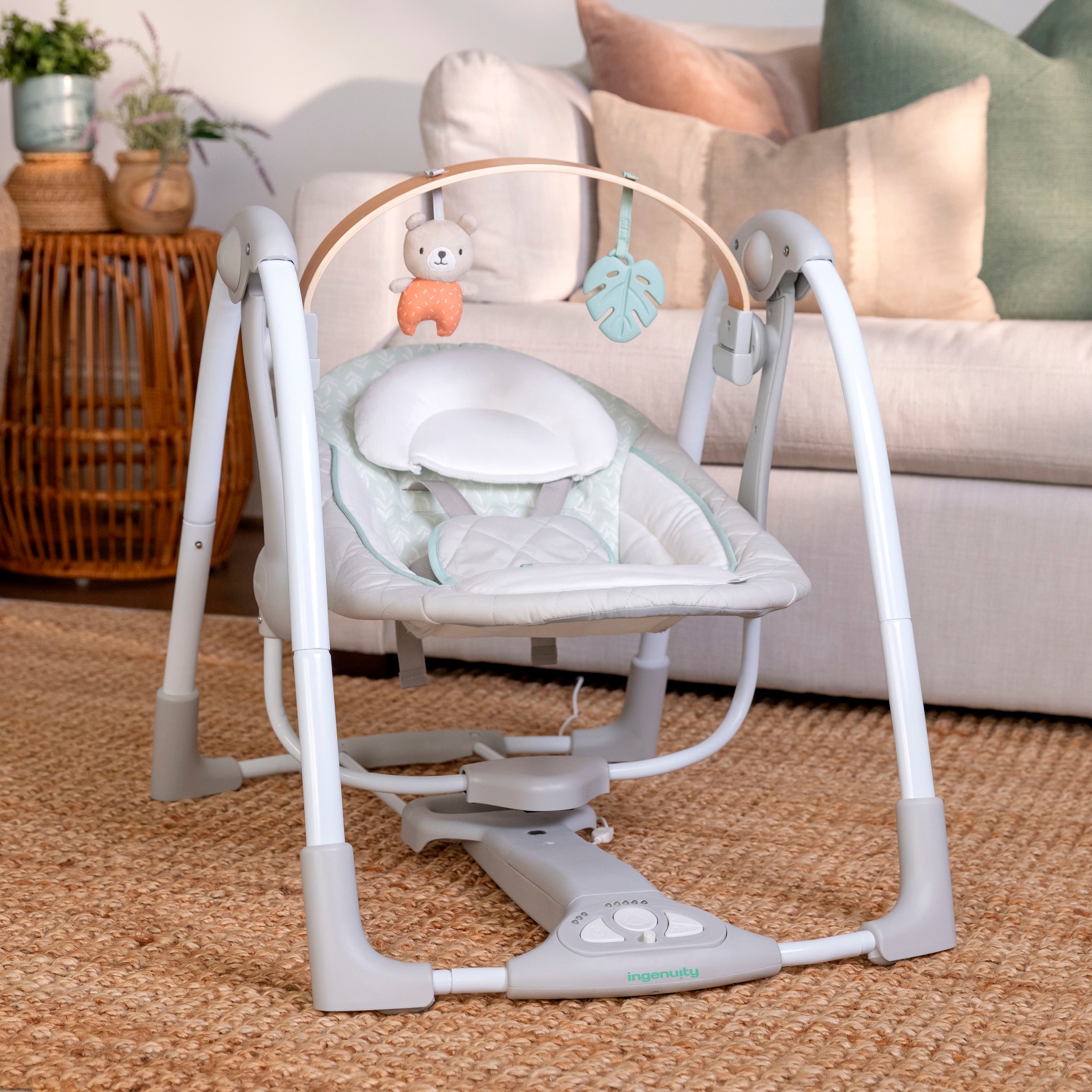 ingenuity Babywippe »Cozy Spot Swing 'n Go Portable Swing« bis 9 kg mit Sound-Effekt