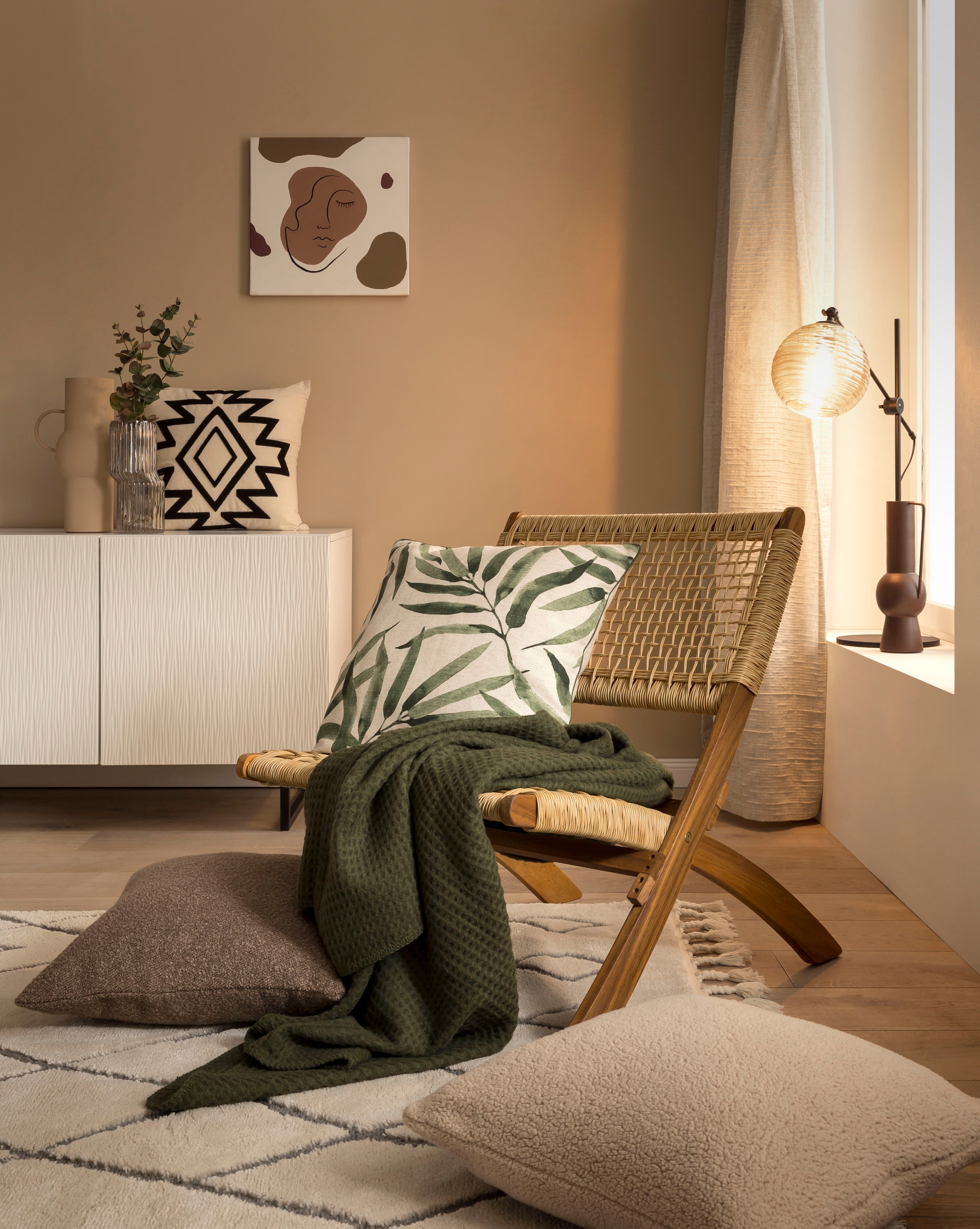 done.® Kissenhülle »Bambus«, (1 St.), einseitig bedruckte Kissenhülle, Kissenbezug mit natürlichem Motiv