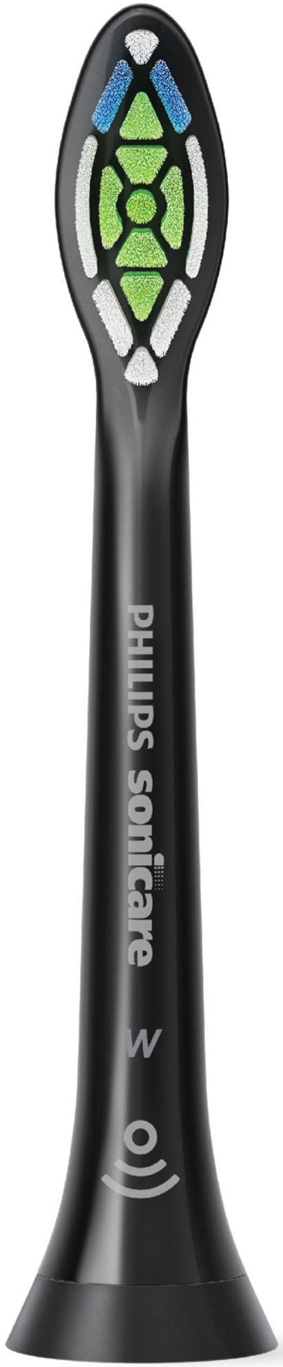 Philips Sonicare Aufsteckbürsten »Standard W2 Optimal White, Farbe schwarz«, mit der Bürstenkopferkennung, Standardgröße