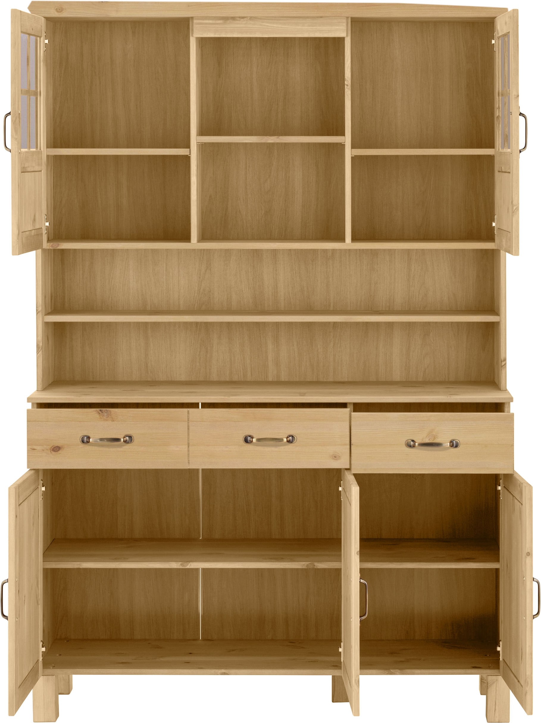 Home affaire Küchenbuffet »Alby« Breite 125 cm, 2 Glastüren, 2 Schubladen