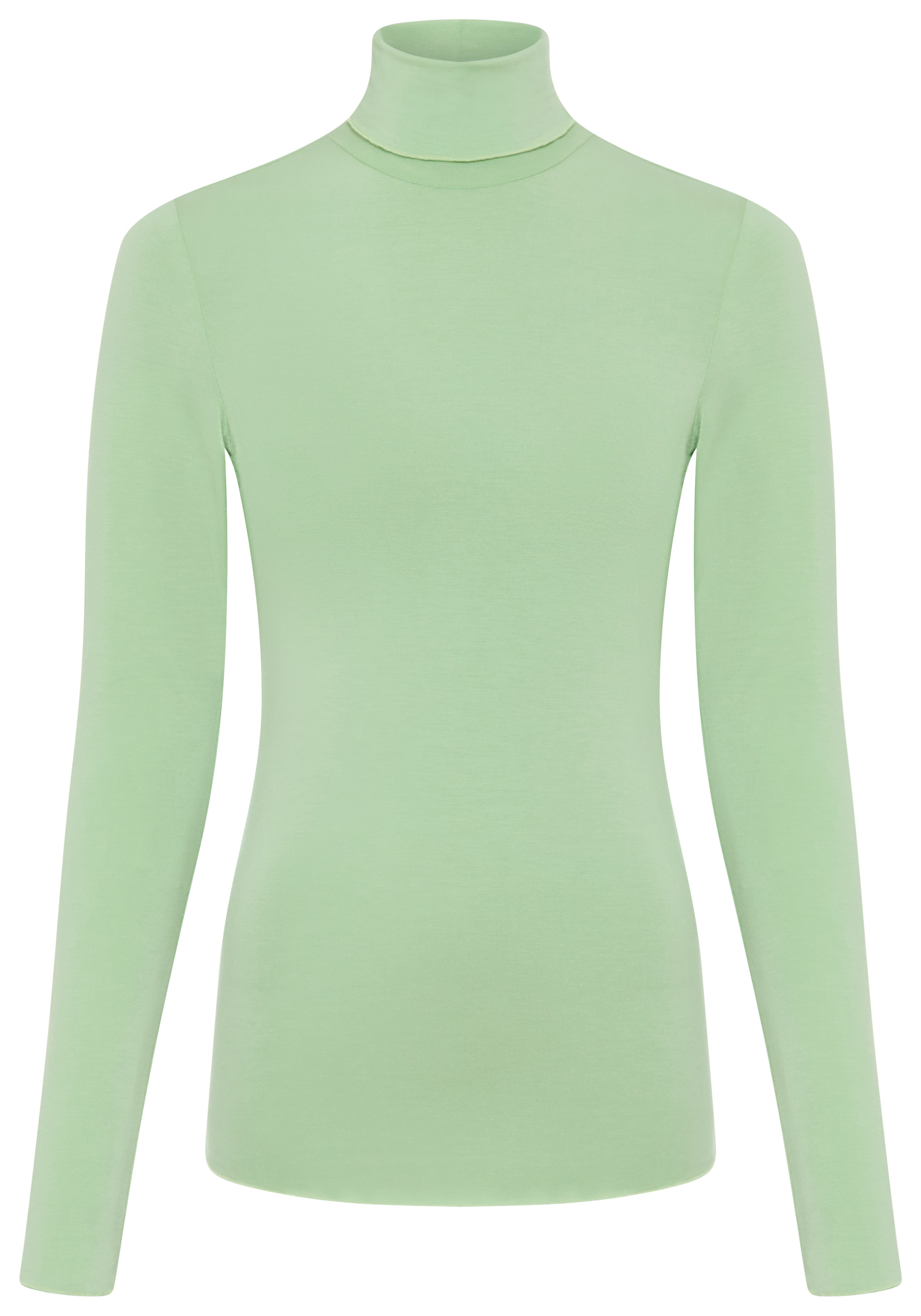 Flashlights Longsleeve mit Rollkragen, elastischer Jersey, Babylock Saum