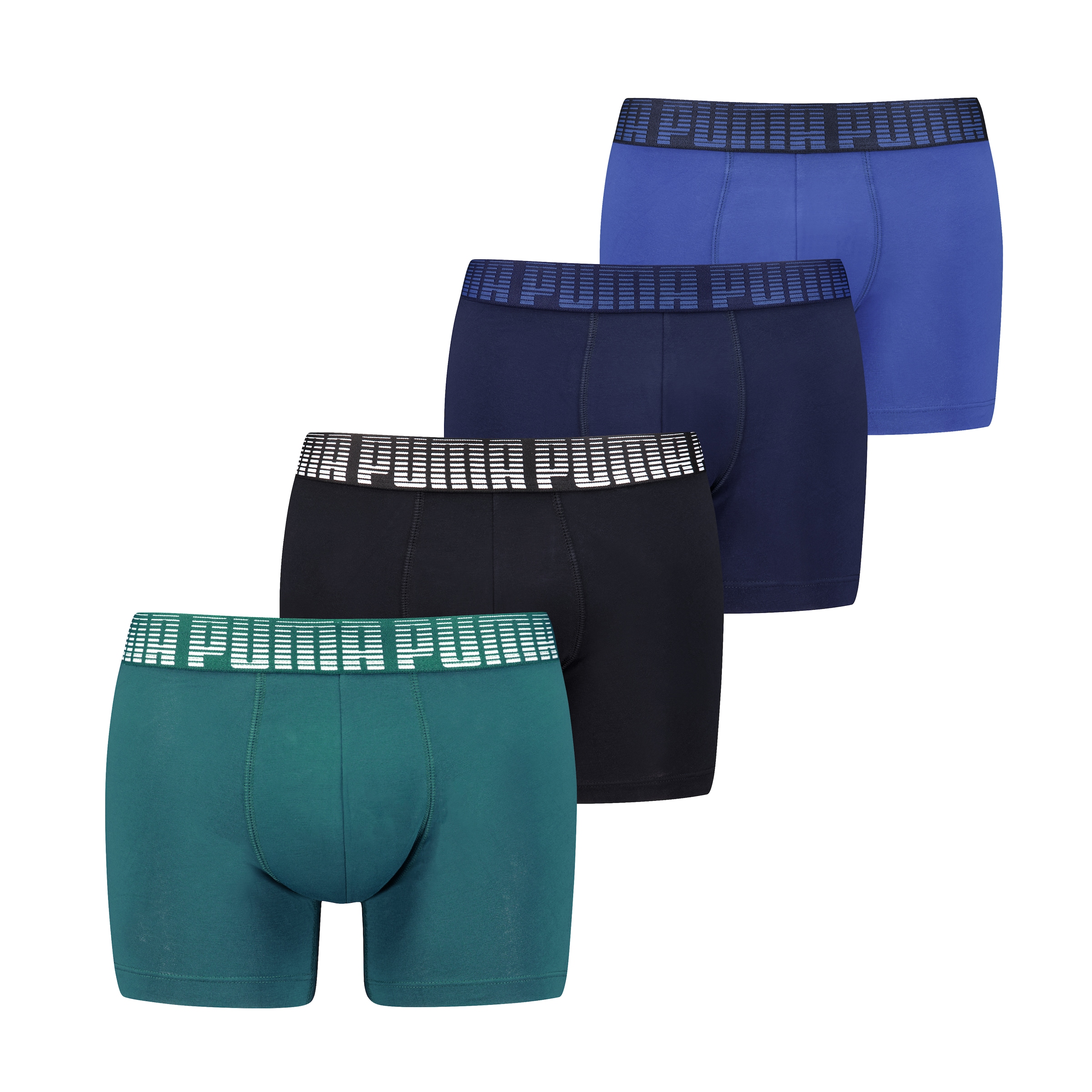 PUMA Boxershorts 4er Pack,  ohne Eingriff, mit Logobund, elastisch