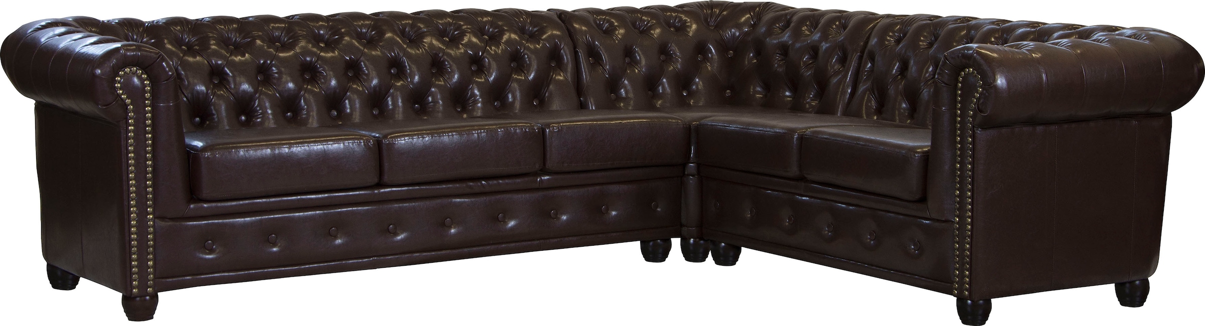 Home affaire Chesterfield-Sofa »Rysum L-Form«, Chesterfield-Optik, langer Schenkel links oder rechts