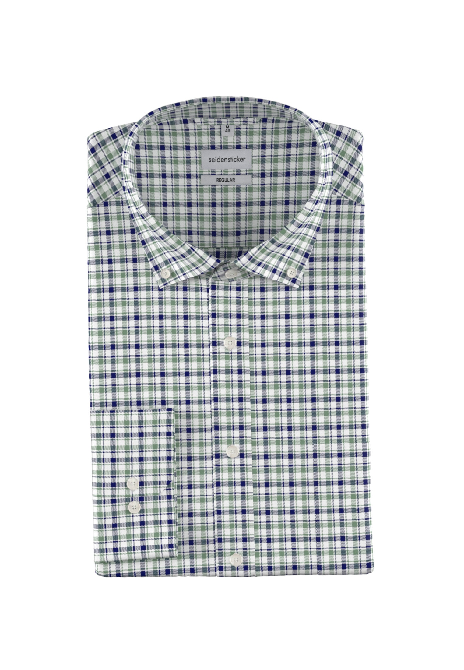seidensticker Businesshemd »Regular«, Regular Langarm Button-Down-Kragen Karo