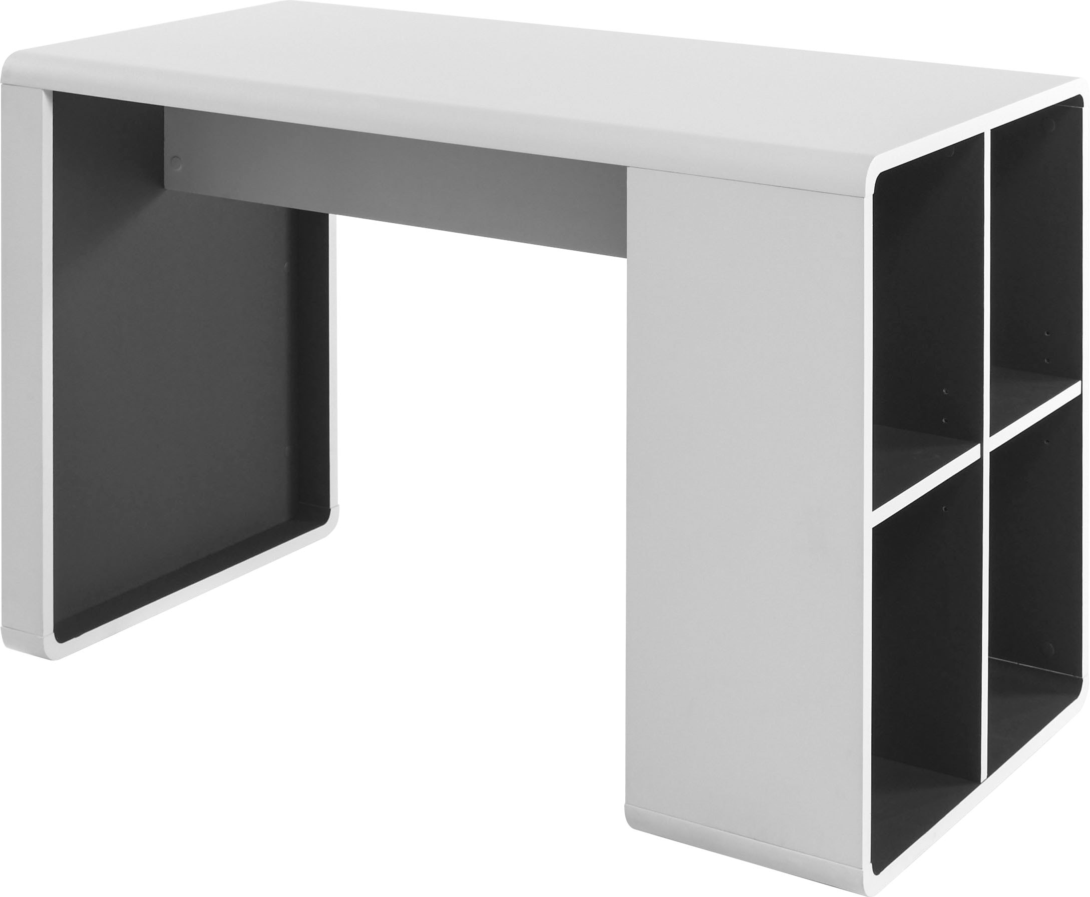 4 offenen furniture cm »Tadeo«, weiß mit MCA Shop Schreibtisch matt Breite OTTO Online Fächer, 119