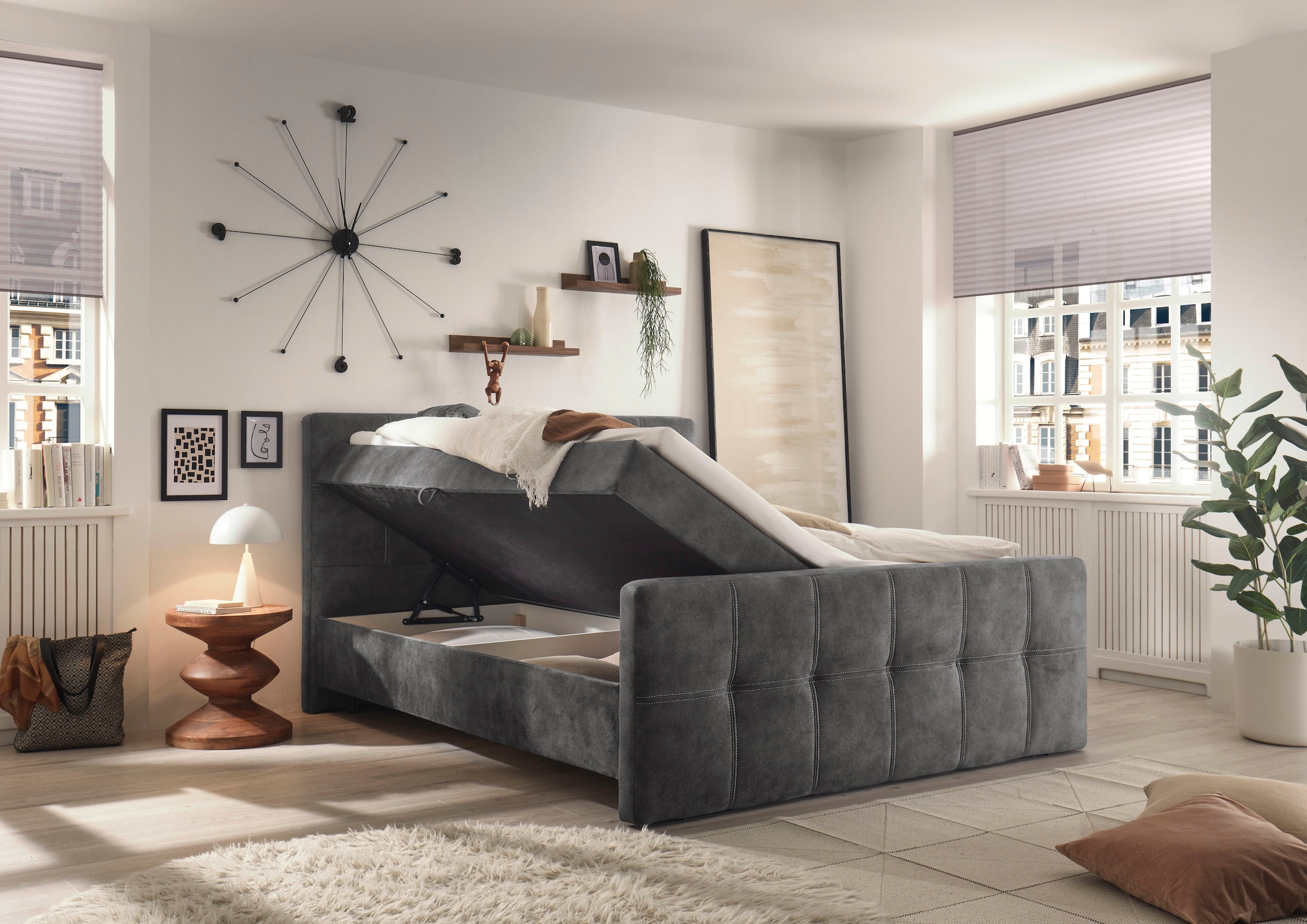 ED EXCITING DESIGN Boxbett »Valetta« mit Bettkasten, inkl. Topper