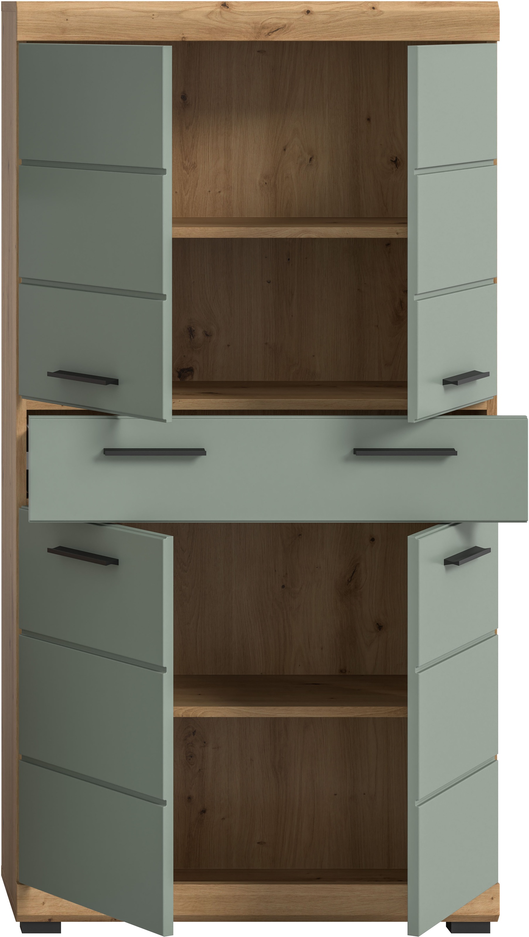 INOSIGN Midischrank »Siena, Breite 74cm, 4 Türen, 1 Schubkasten, 4 Fächer, MDF-Front«, in verschiedenen Farben erhältlich, Badmöbel, Badschrank, Schrank, Bad