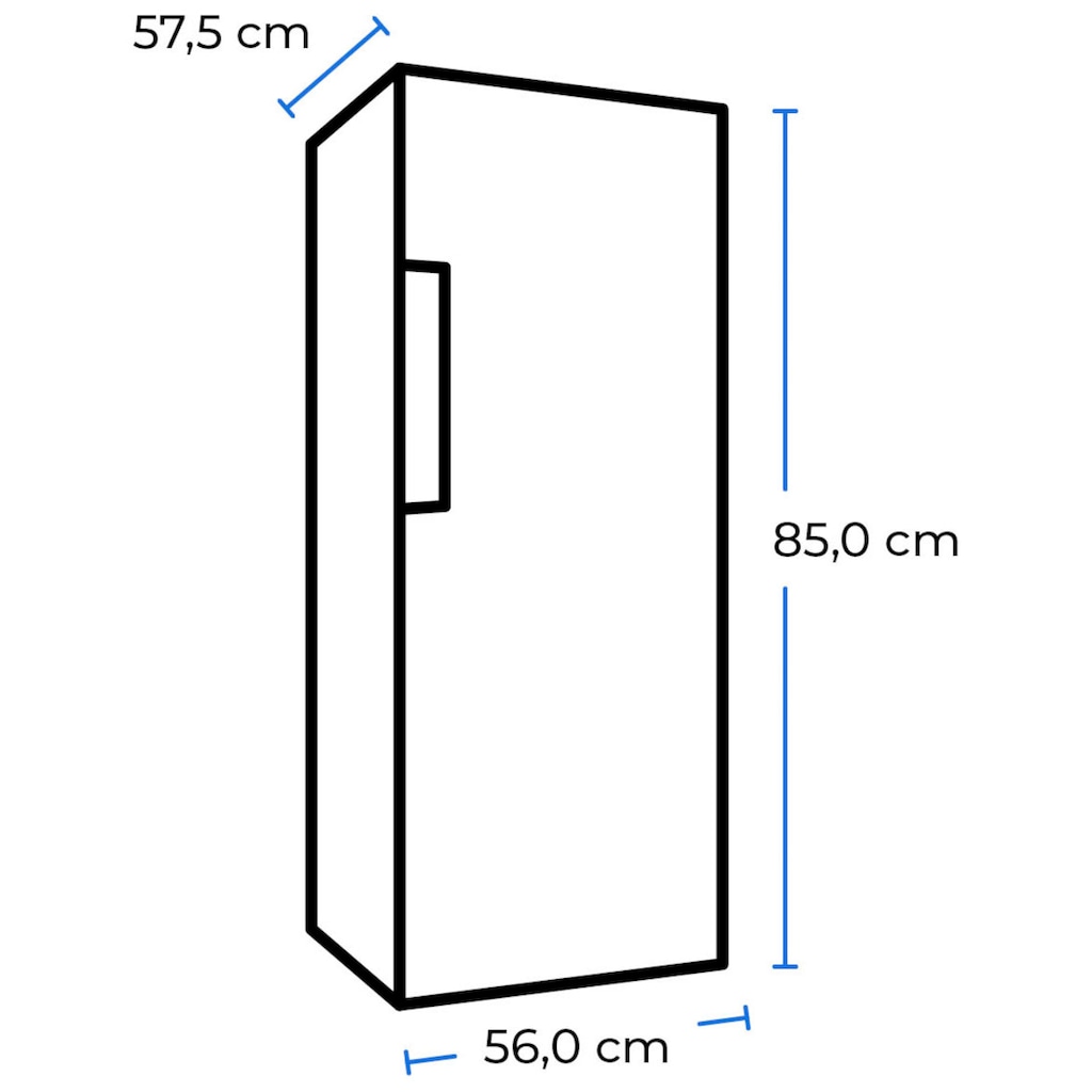 exquisit Vollraumkühlschrank »KS16-V-H-010E weiss«, KS16-V-H-010E inoxlook, 85 cm hoch, 56 cm breit