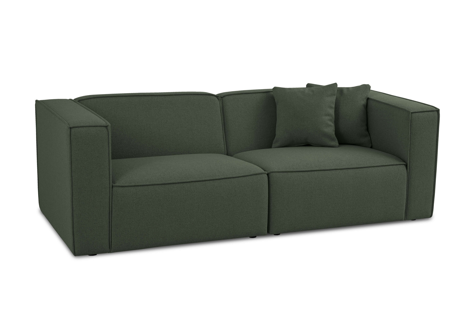 OTTO home 3-Sitzer »Tammie«, Breite 222 cm, Webstoff fein, bodentief, mit Wellenunterfederung