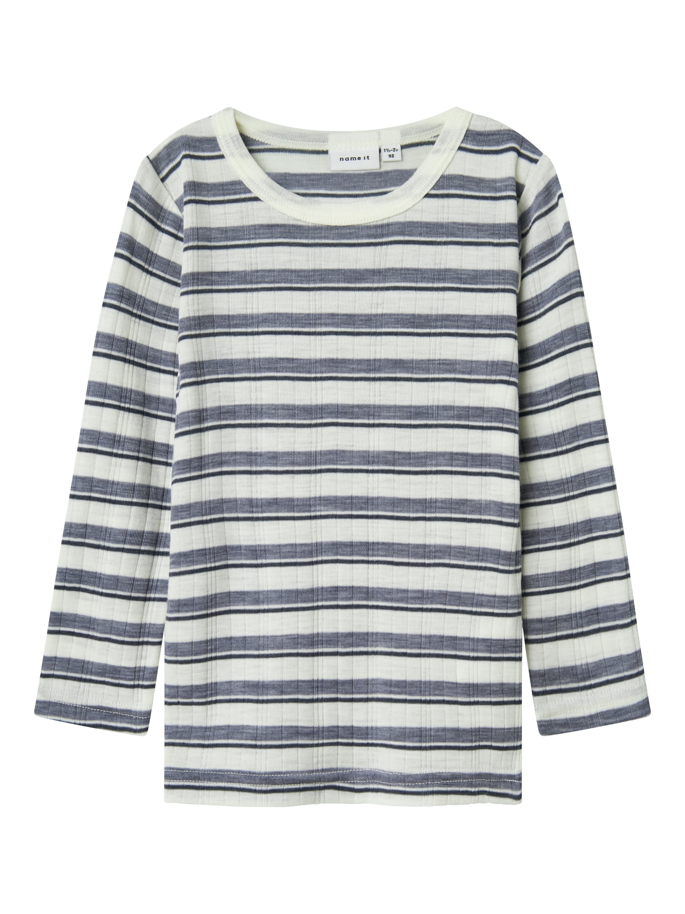 Name It Langarmshirt »NMMWANG WOOL NEEDLE LS TOP NOOS«, aus reiner Merinowolle