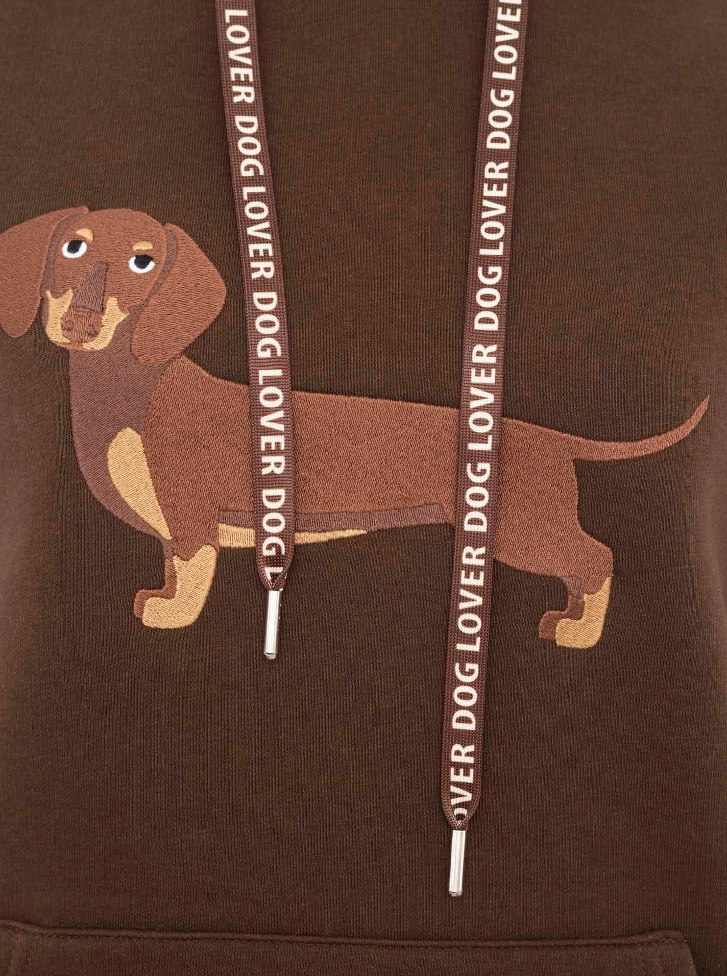 Zwillingsherz Hoodie »"Dackel"«, mit niedlichem Dackel-Motiv gestickt