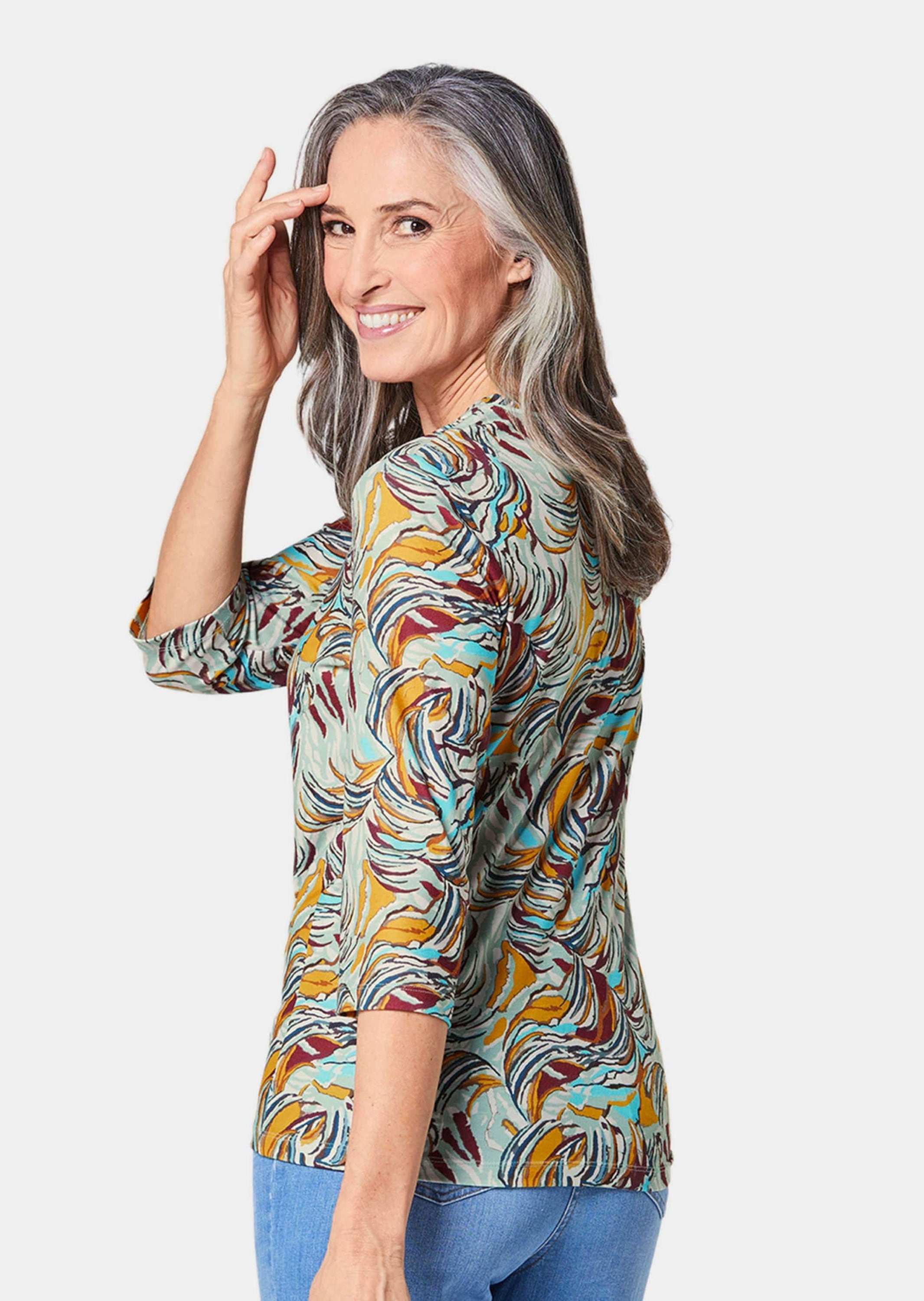 GOLDNER Print-Shirt »Druckshirt in kraftvollen Farben«