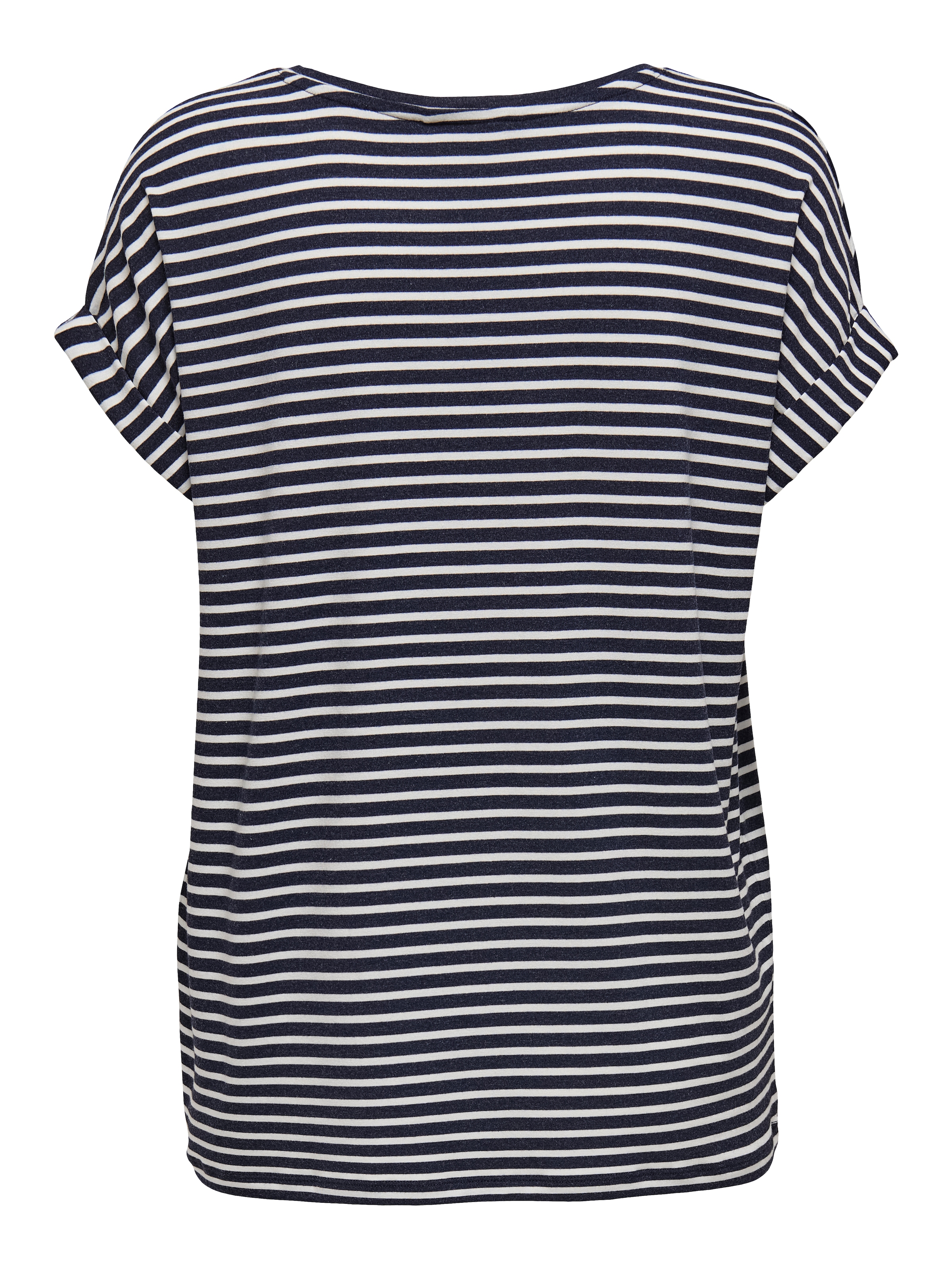 ONLY CARMAKOMA Kurzarmshirt »CARMOSTER STRIPE S/S O-NECK TOP JRS NOOS« Viskosemischung, regular fit