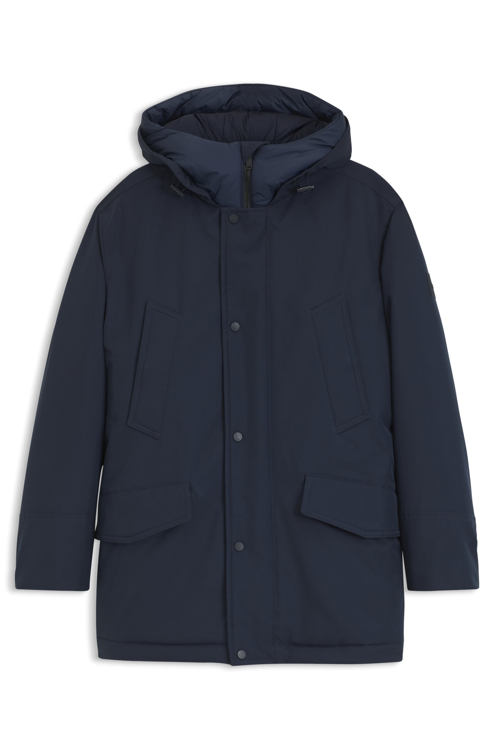BOSS ORANGE Parka »Osiass1« mit Kapuze im Relaxed Fit, wasserabweisend