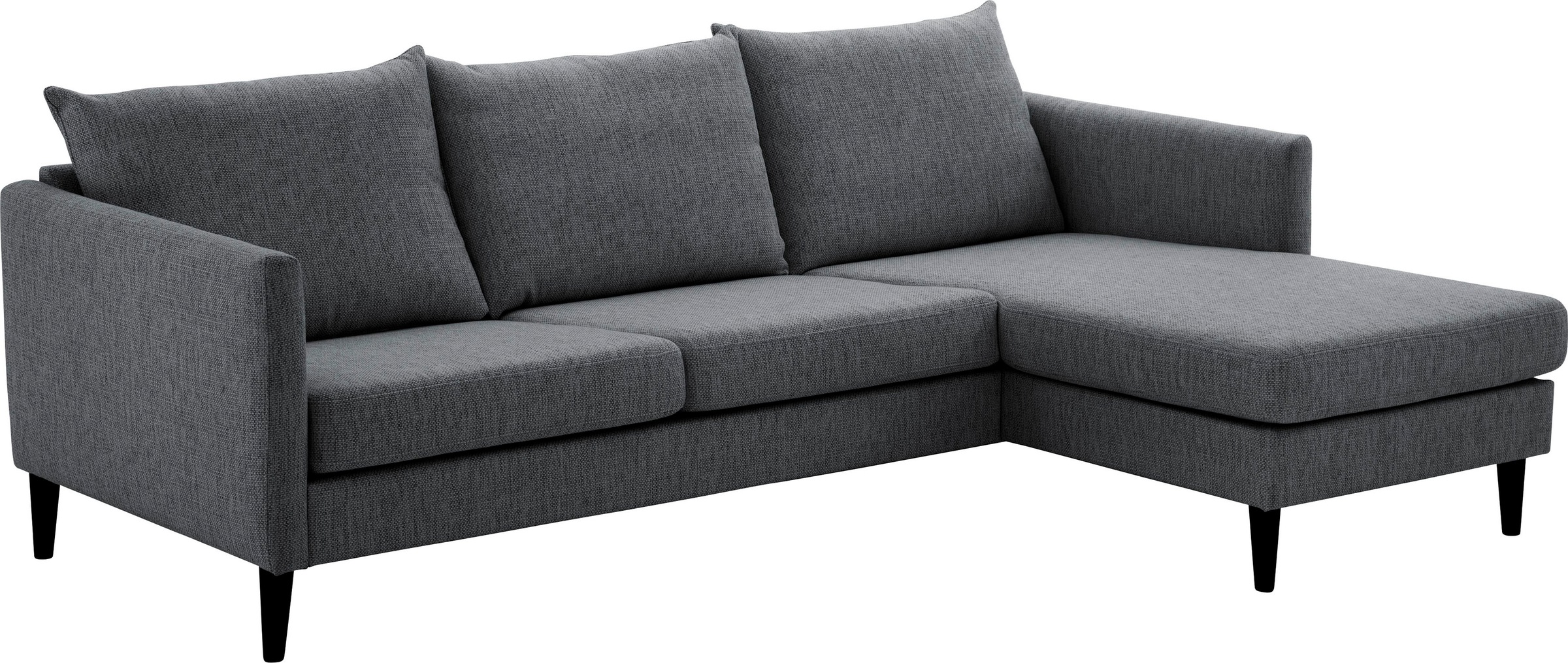 ATLANTIC home collection Ecksofa »Rekvik L-Form«, mit Wellenunterfederung, Ottomane beidseitig montierbar