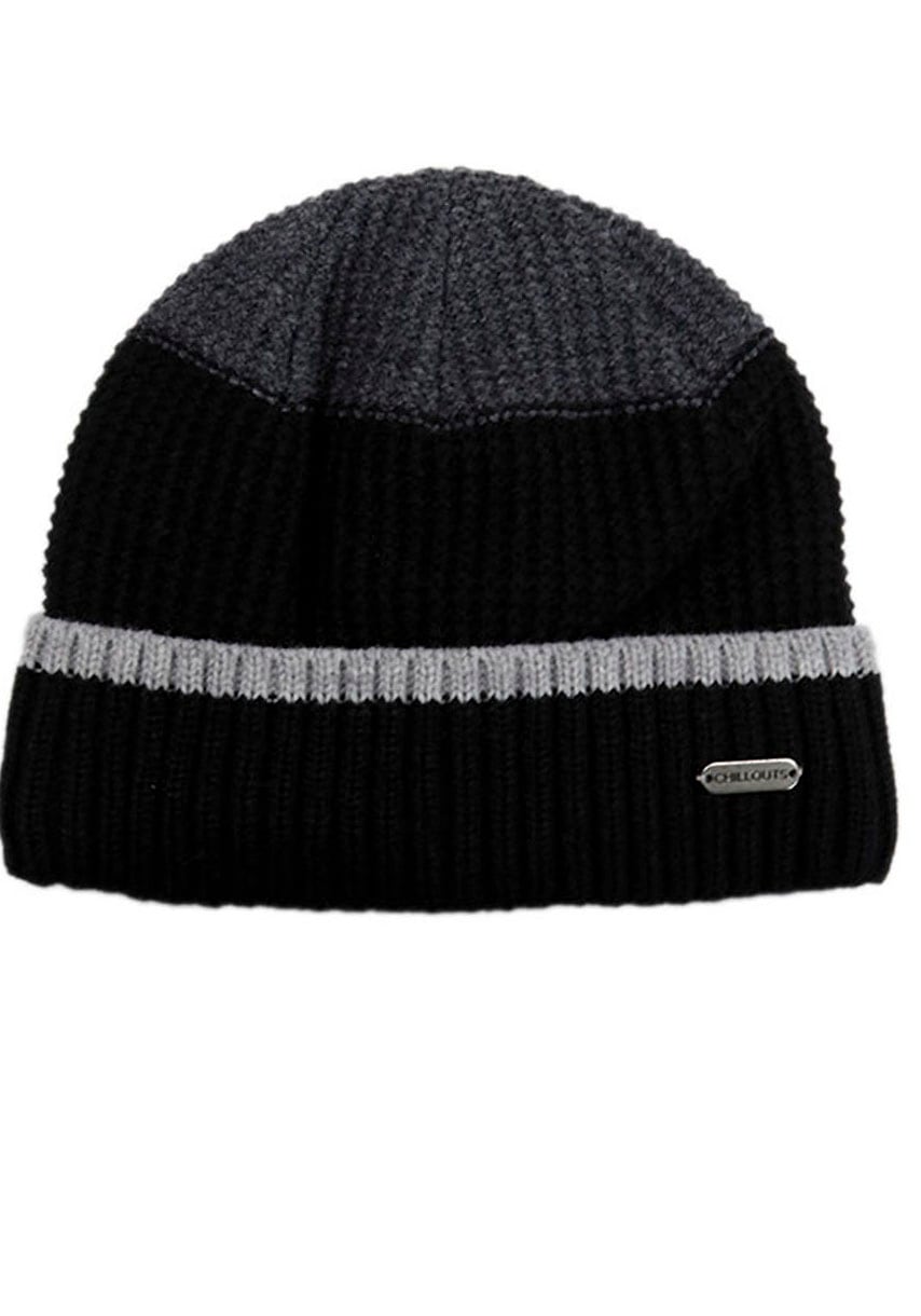 Chillouts Herren Strickmütze »Tony Hat« mit mehrfarbigem Design in schwarz