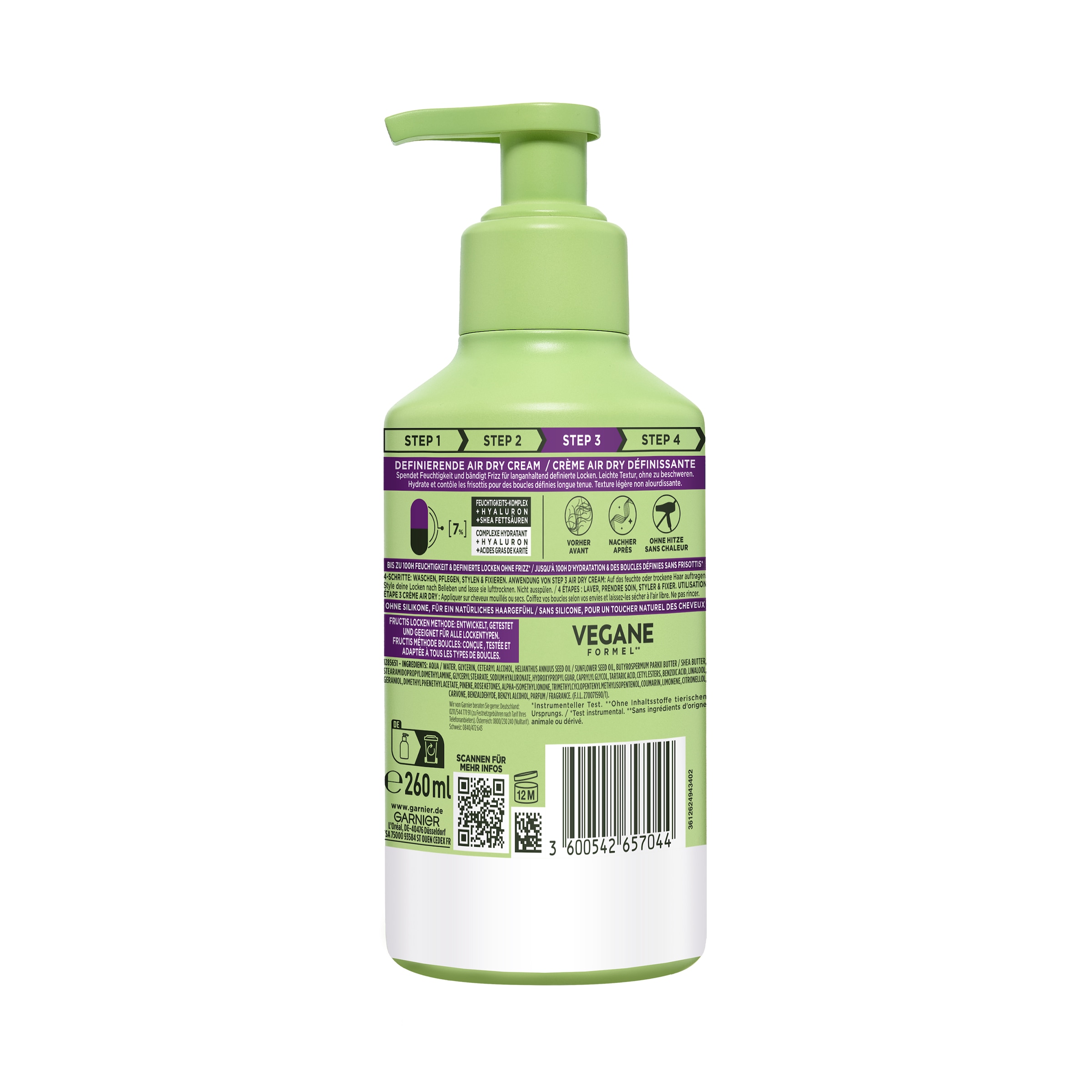 GARNIER Leave-in Pflege »LOCKEN METHODE AIR DRY CREAM« kann Frizz für bis zu 100 Stunden bändigen